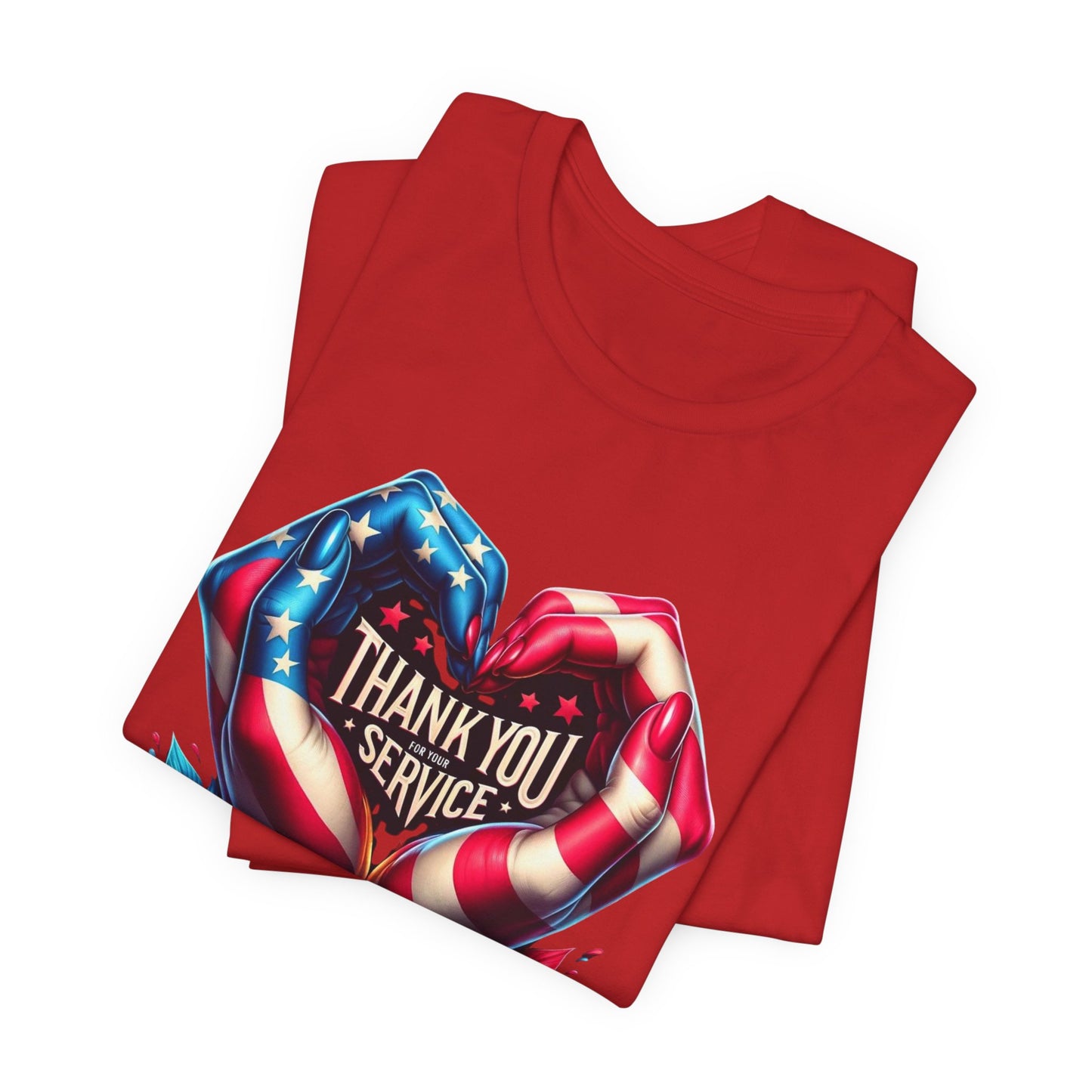 "Thank You For Your Service" - Both Sides Printed - Short Sleeve Tee