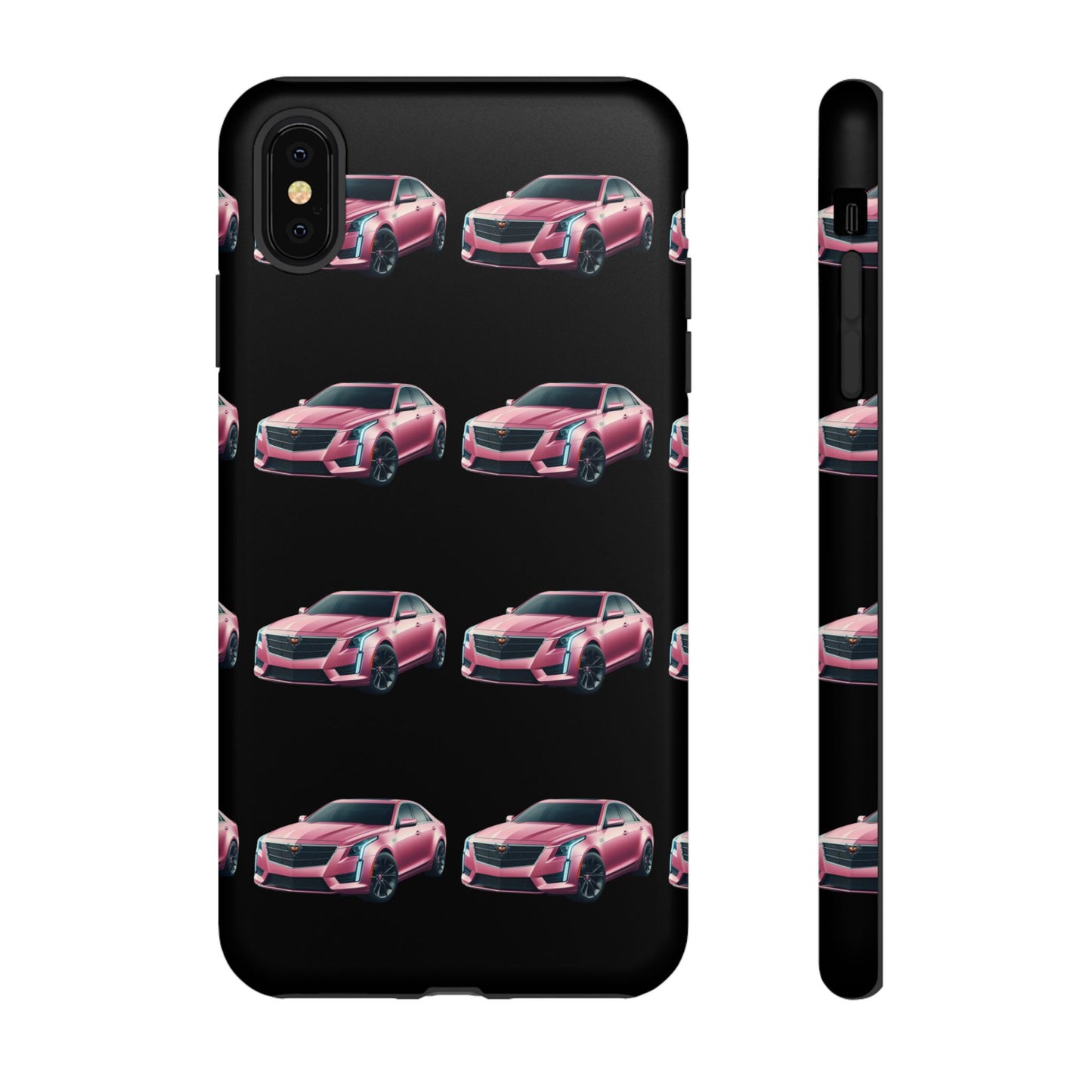 Pink Caddy On Black Phone Case
