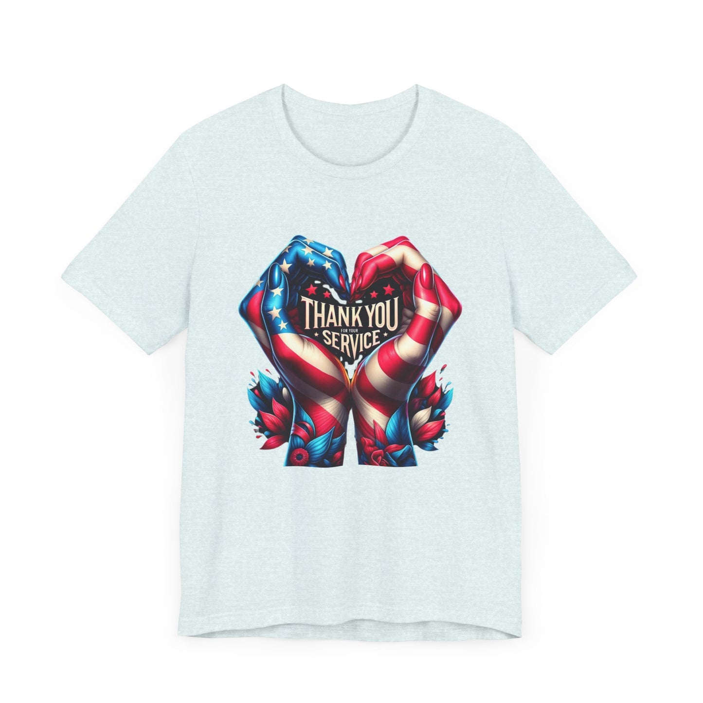 "Thank You For Your Service" - Both Sides Printed - Short Sleeve Tee