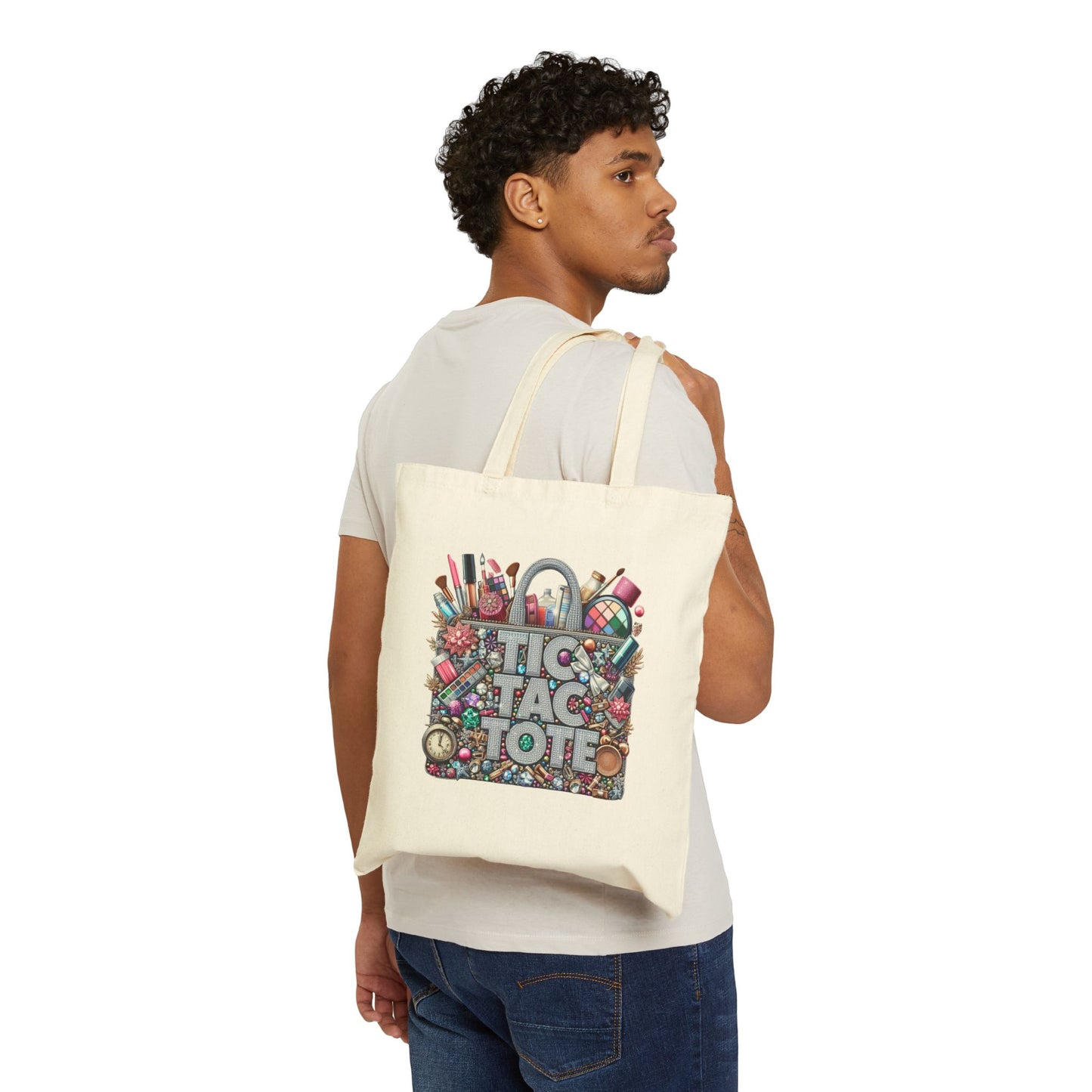 Tic Tac Tote - Cotton Canvas Tote Bag