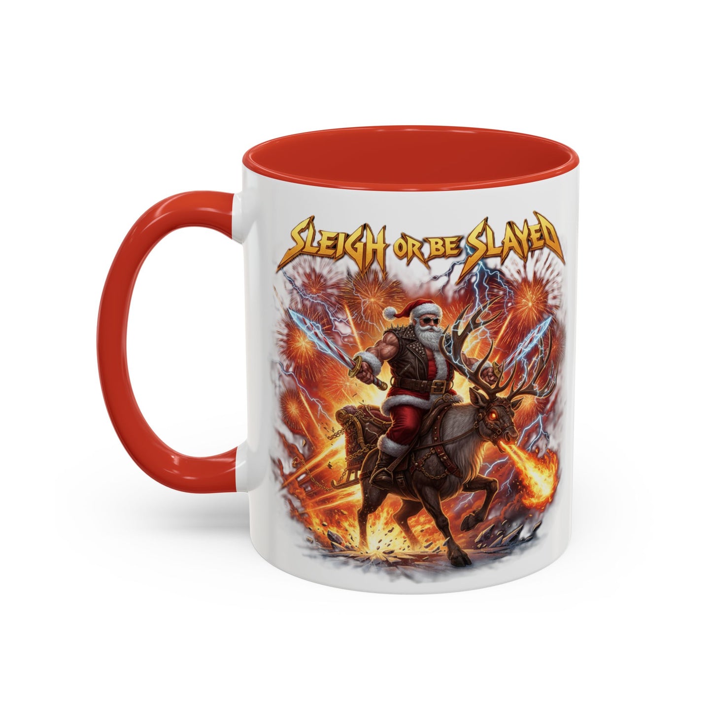 "Sleigh or Be Slayed" Mug | Ceramic Coffee Cup | Holiday Mug