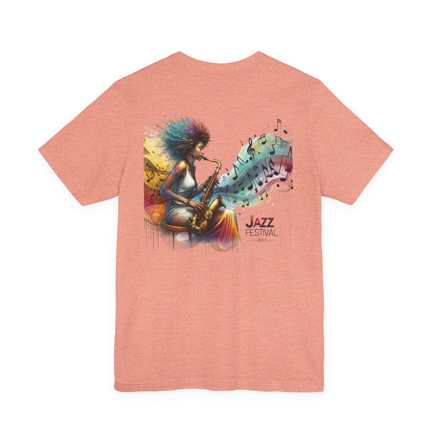 "Saxy Lady" Jazz Festival 2025 - Short Sleeve Tee - Both Sides Printed
