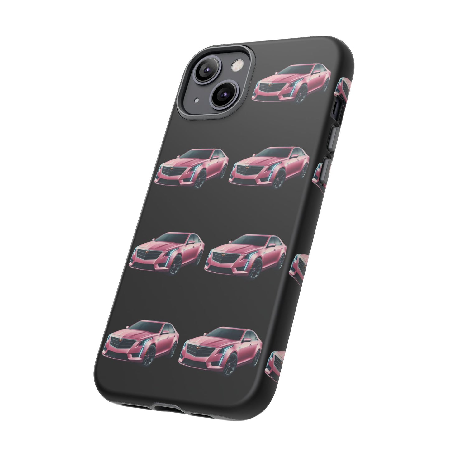 Pink Caddy On Black Phone Case