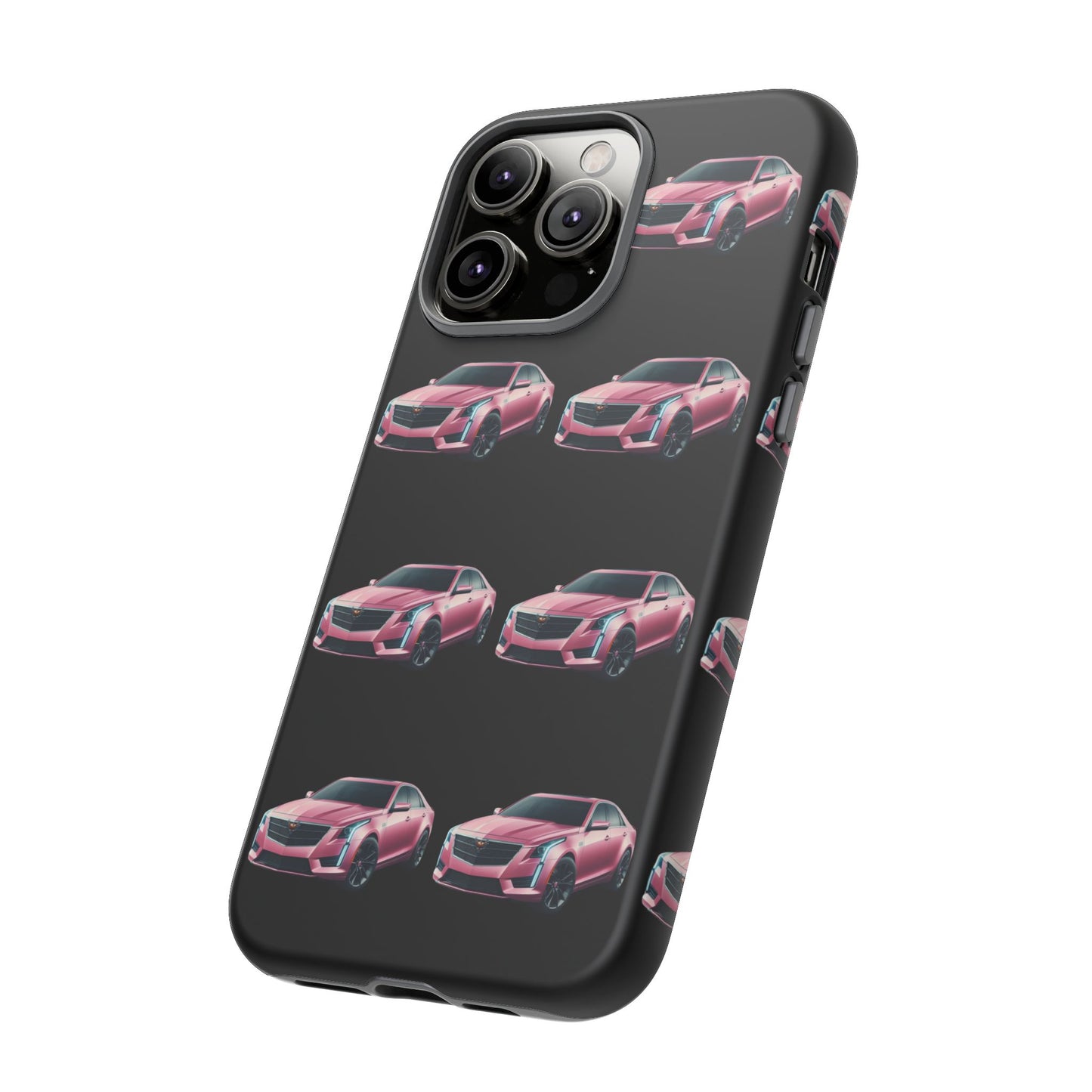 Pink Caddy On Black Phone Case