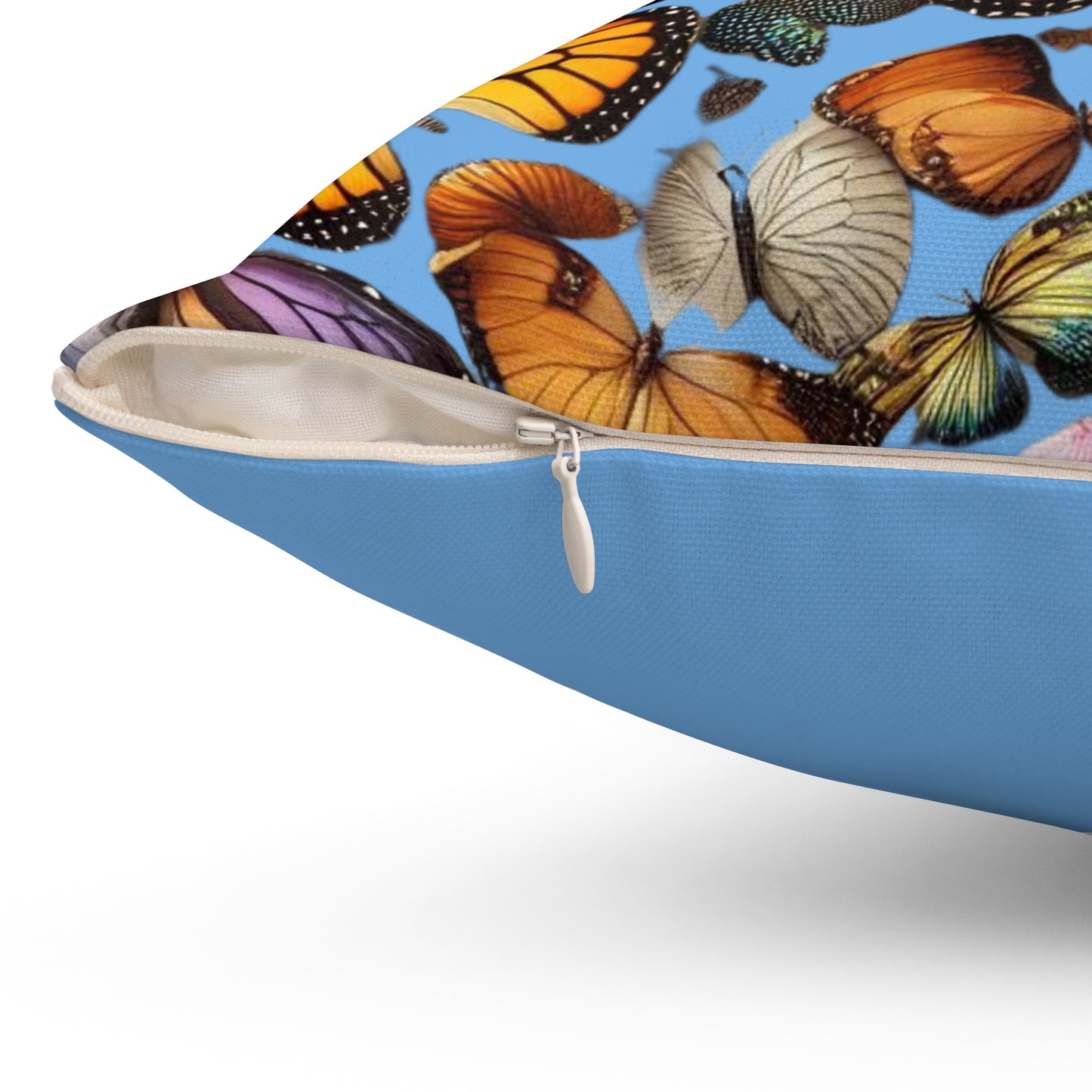 Butterflies Spun Polyester Square Pillow