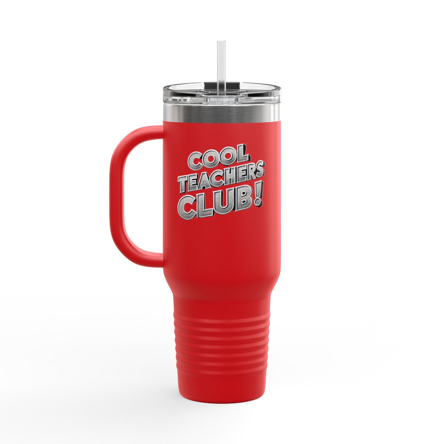 Cool Teacher's Club, Spill-proof, 40oz Stainless Steel Insulated Travel Mug