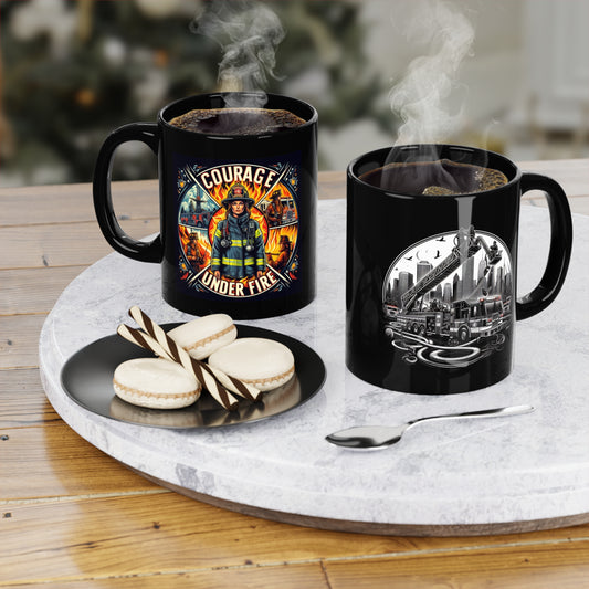 Courage Under Fire - Female Chief - 2 Sided - 11oz Black Coffee Mug