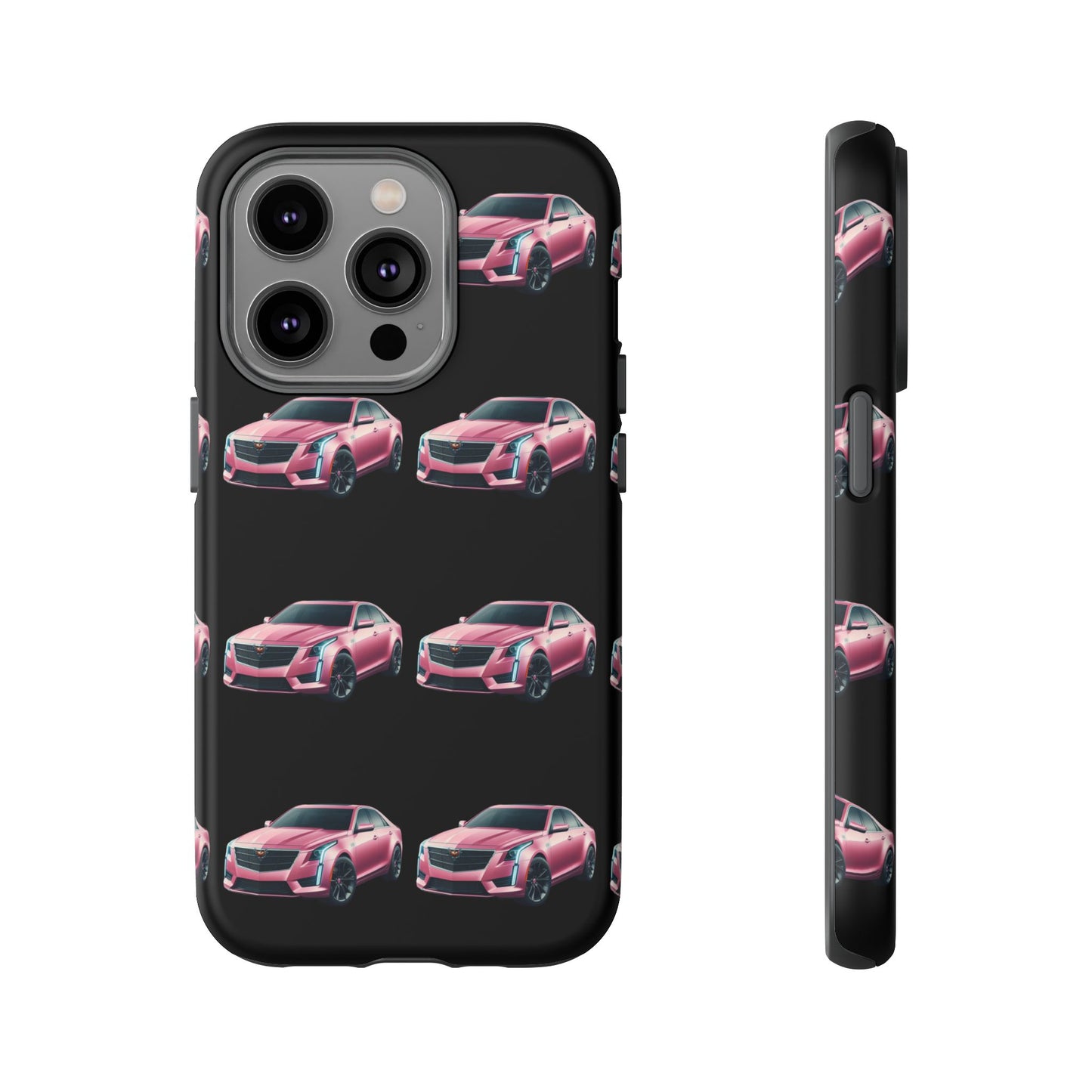 Pink Caddy On Black Phone Case