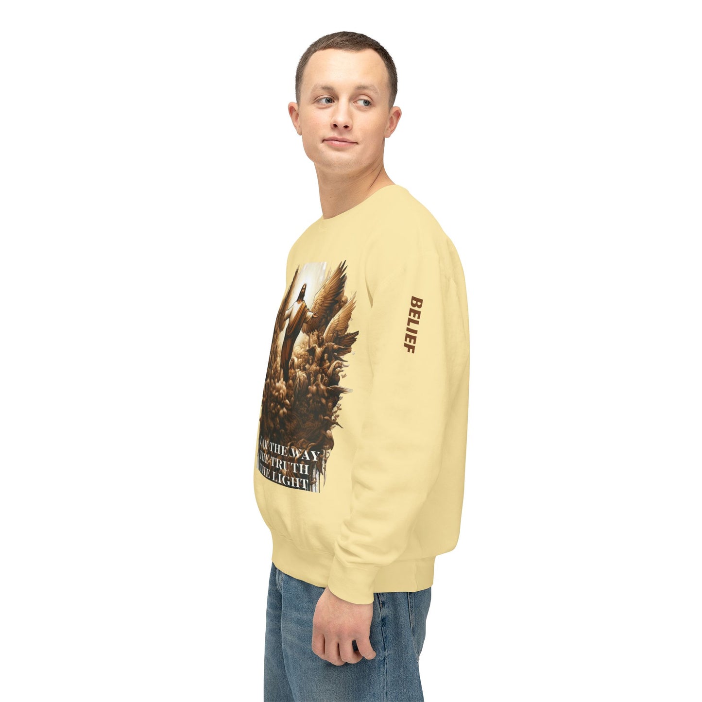 The Way The Truth and The Light Unisex Lightweight Crewneck Sweatshirt