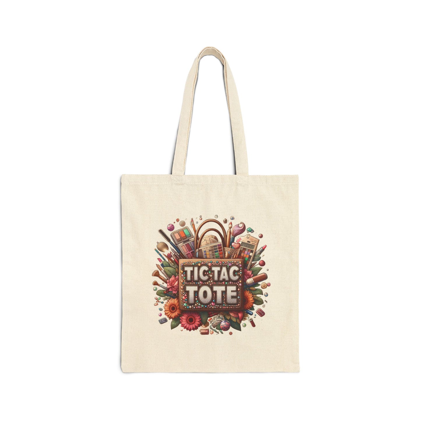 Tic Tac Tote - Cotton Canvas Tote Bag