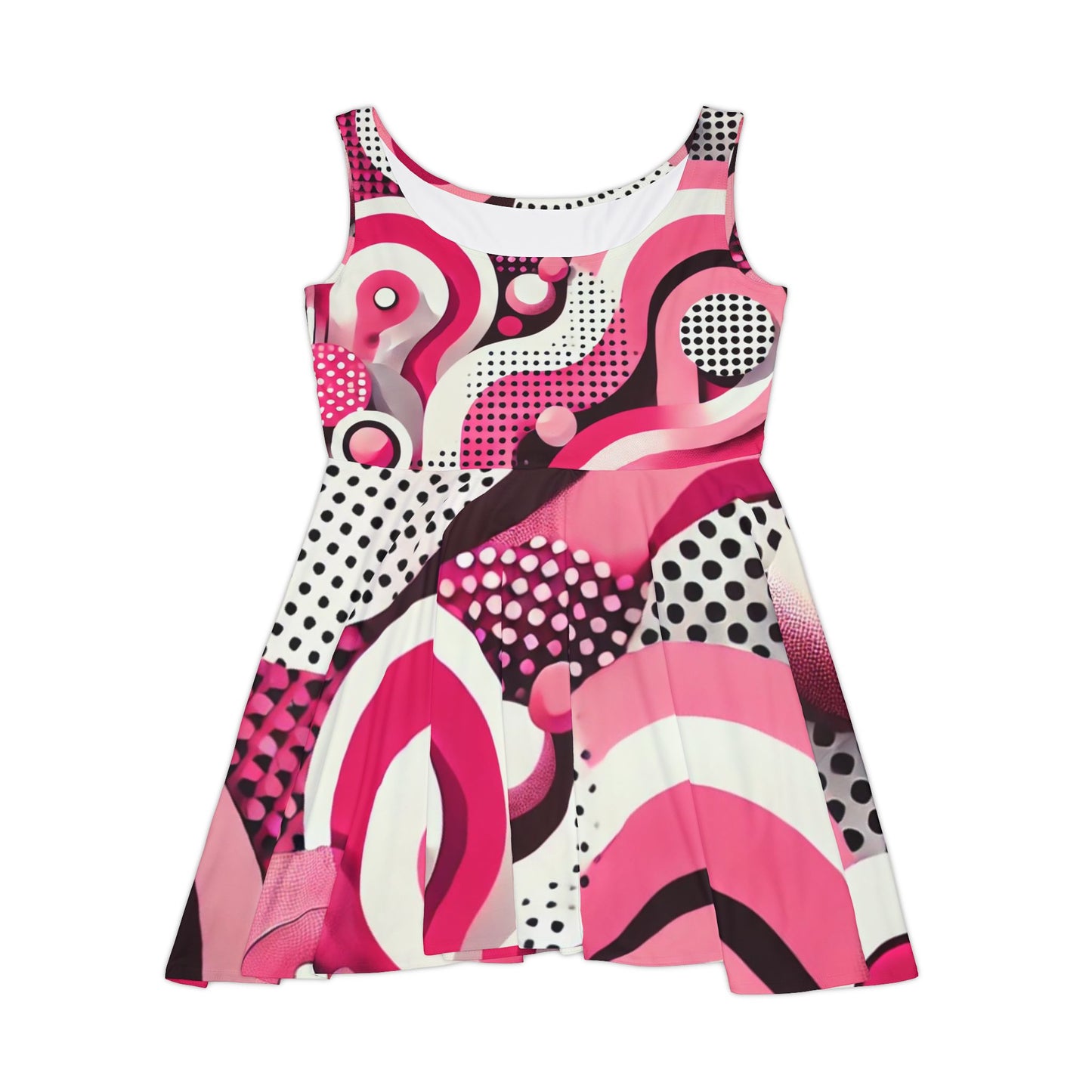 Pink Splash Skater Dress