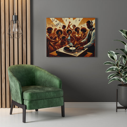 Put The Needle On The Record - Wall Art on Stretched Canvas