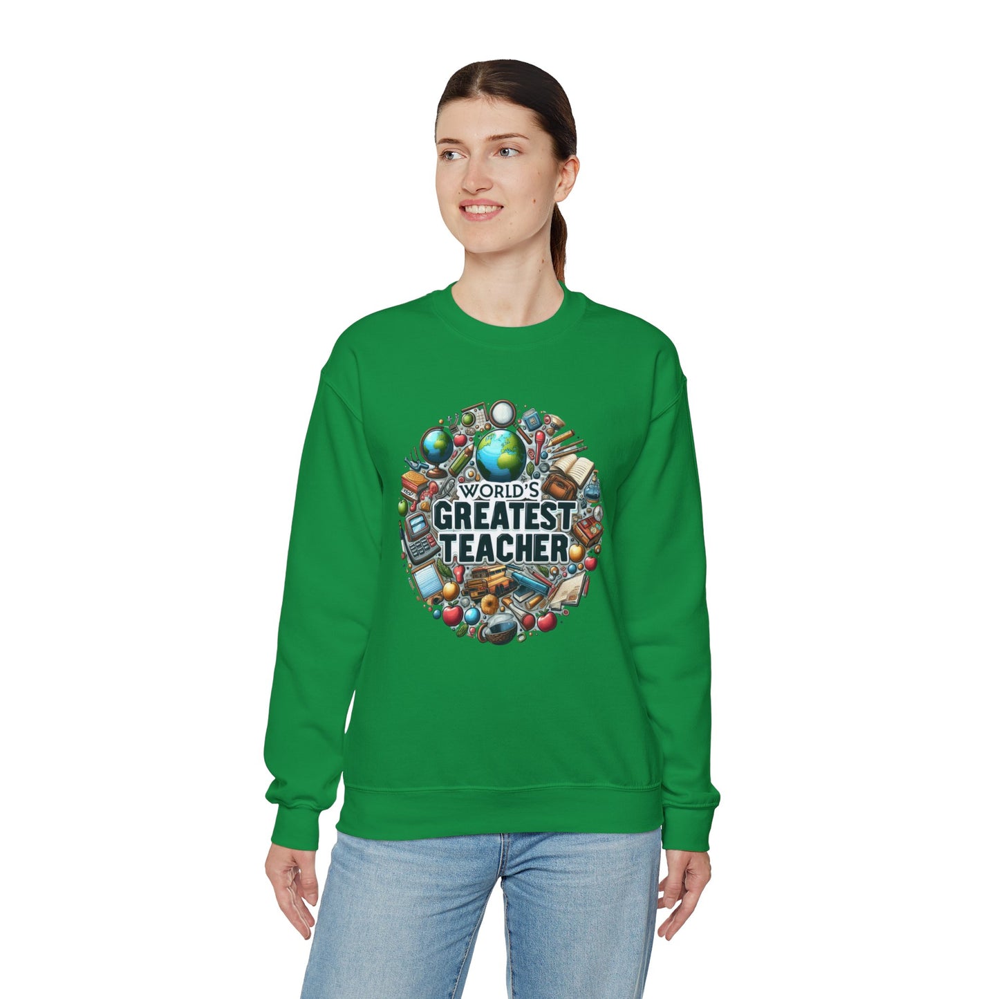 World's Greatest Teacher - Unisex Heavy Blend™ Crewneck Sweatshirt (G3)