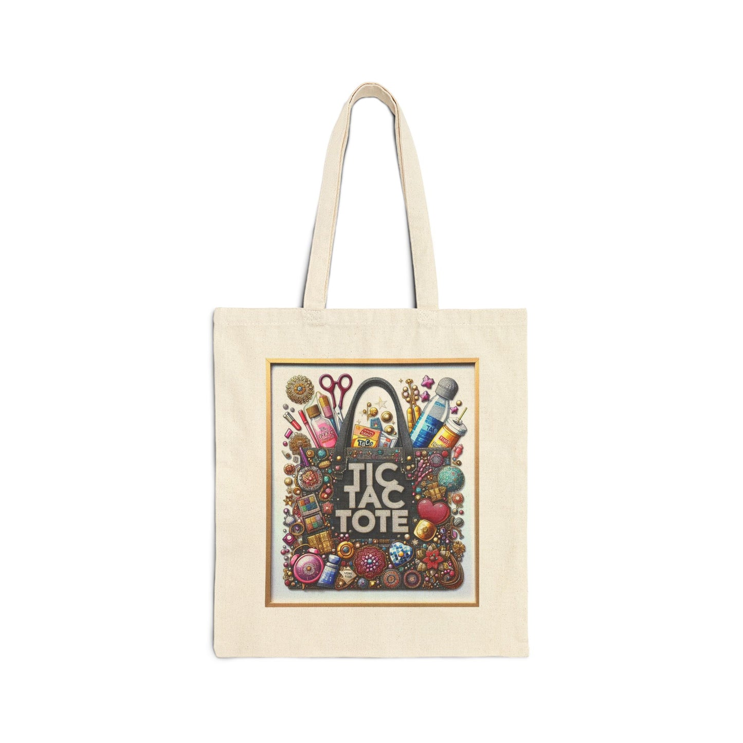 Tic Tac Tote Cotton Canvas Tote Bag