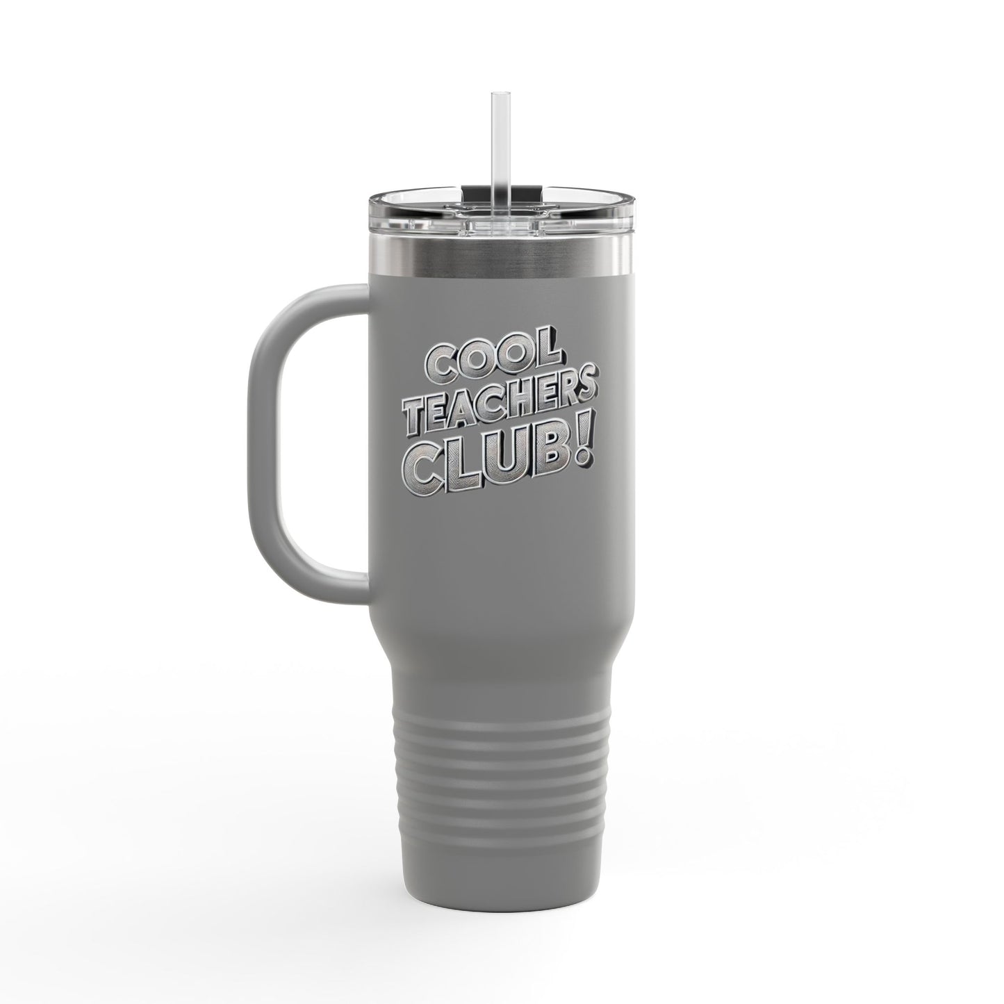 Cool Teacher's Club, Spill-proof, 40oz Stainless Steel Insulated Travel Mug
