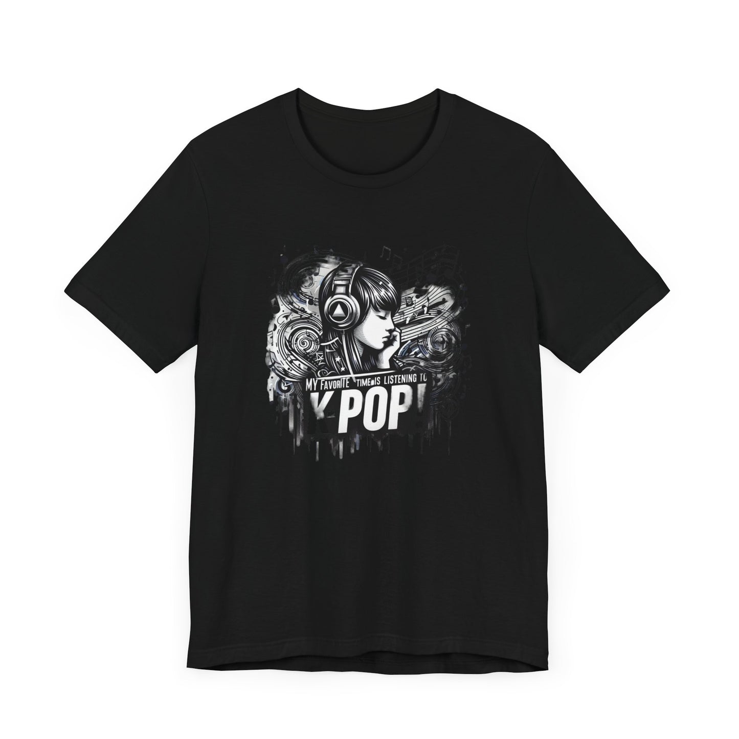 Listening to KPop - Unisex Jersey Short Sleeve Tee