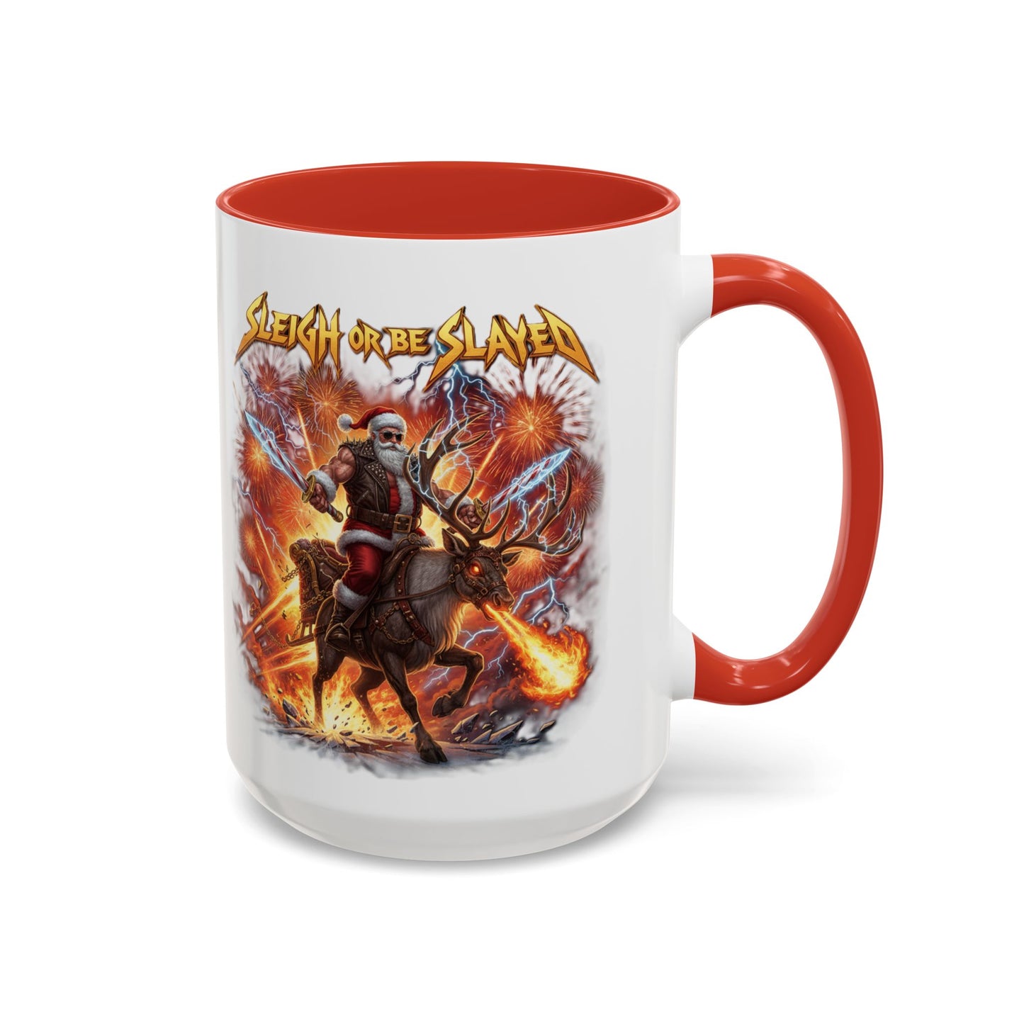 "Sleigh or Be Slayed" Mug | Ceramic Coffee Cup | Holiday Mug