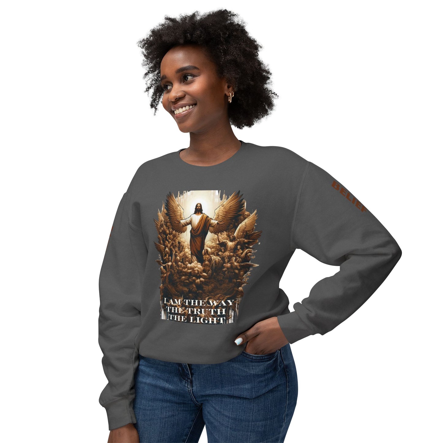The Way The Truth and The Light Unisex Lightweight Crewneck Sweatshirt