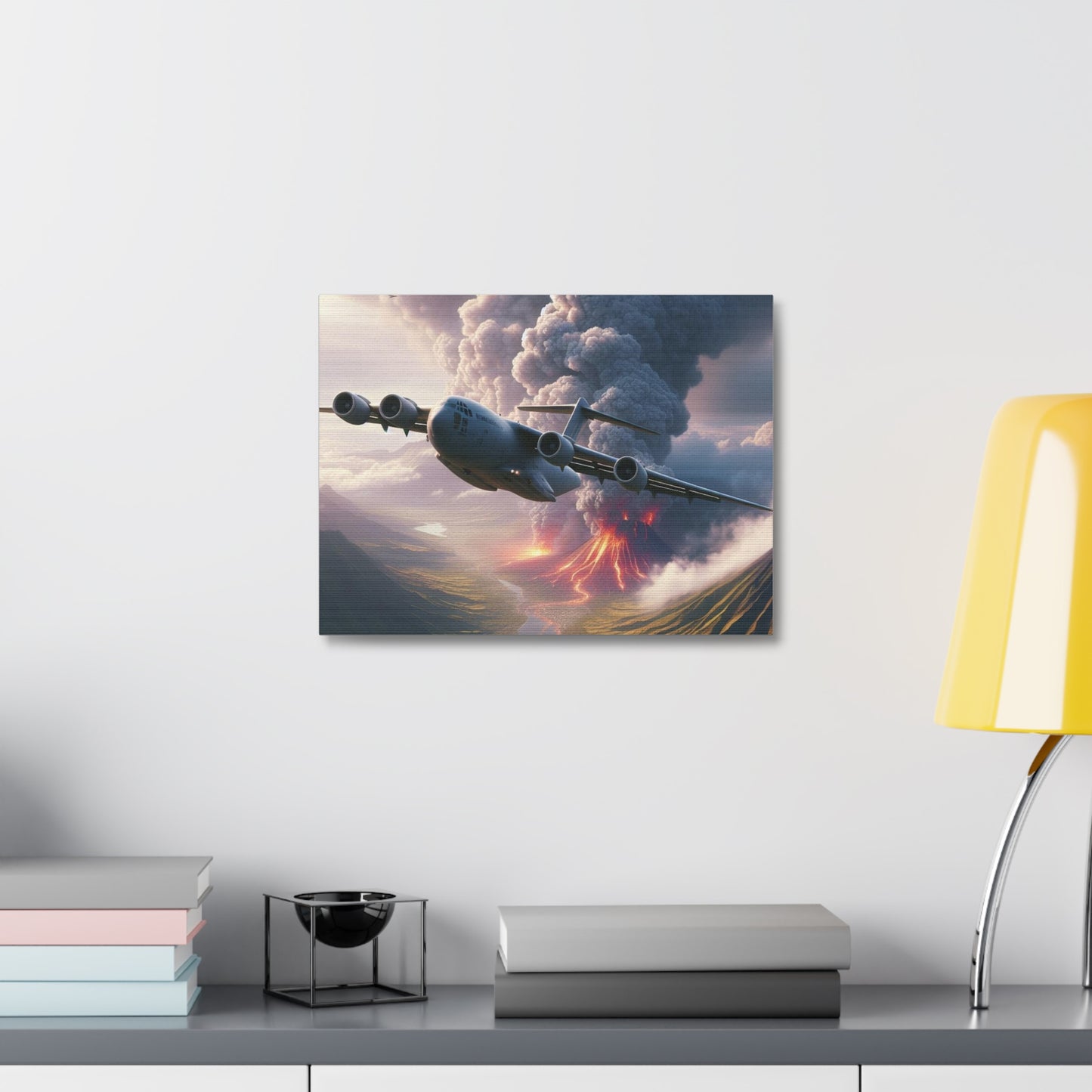 Airlift Aircraft Getting Out Of The Danger Zone - Wall Art on Stretched Canvas