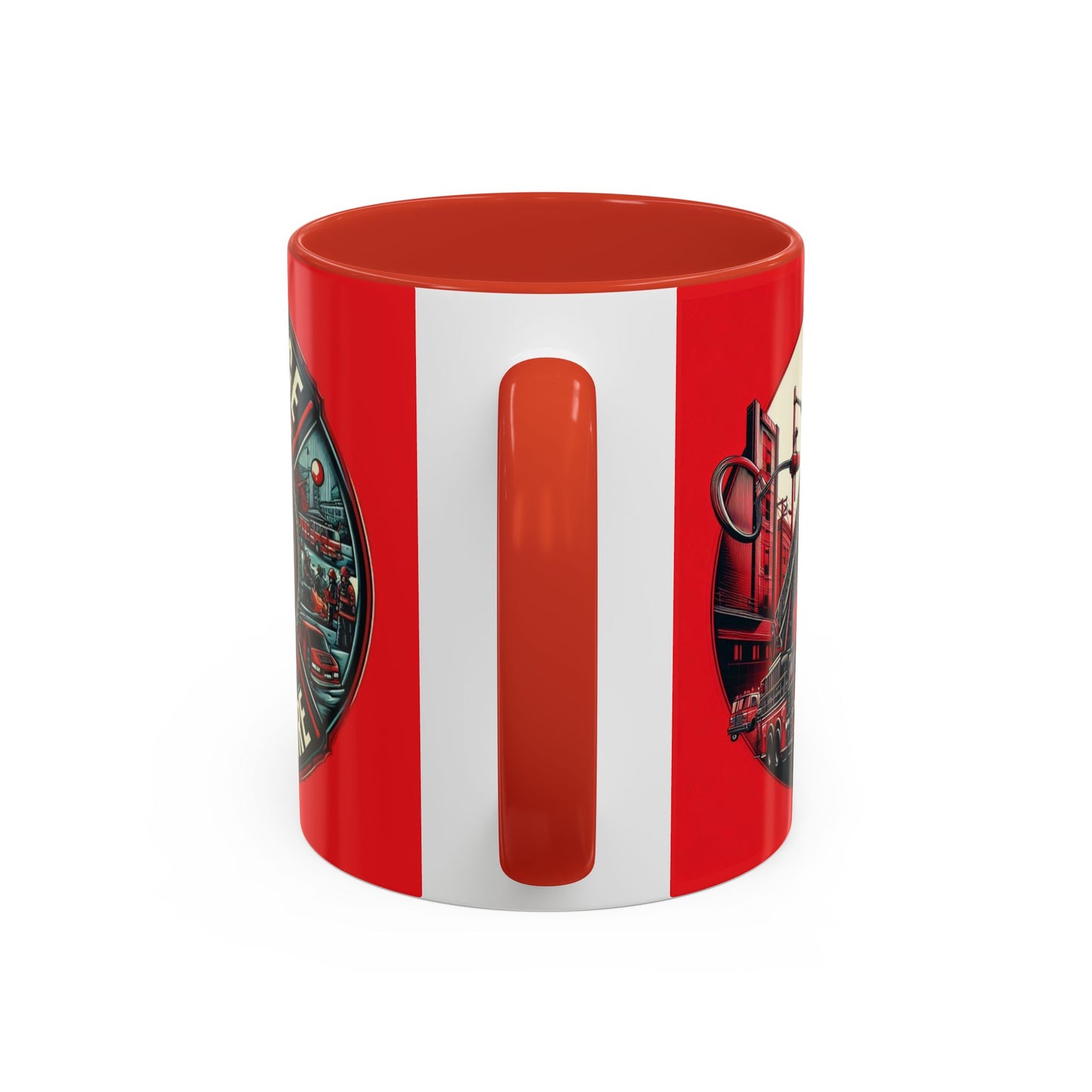 Courage Under Fire - Right Hand - 11oz Red/White Accent Coffee Mug