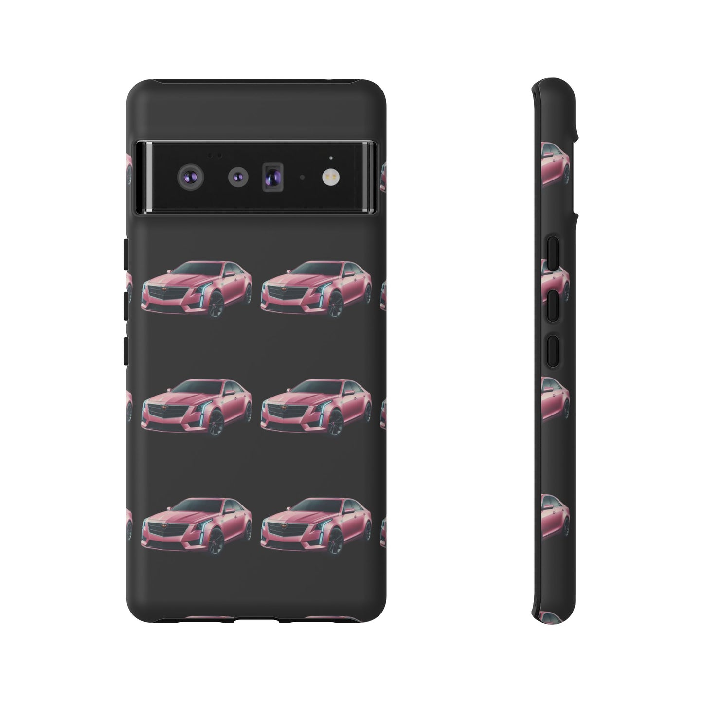 Pink Caddy On Black Phone Case