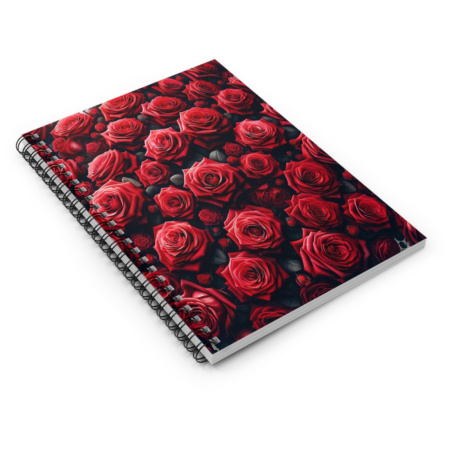 Red Roses Spiral Notebook - Ruled Line