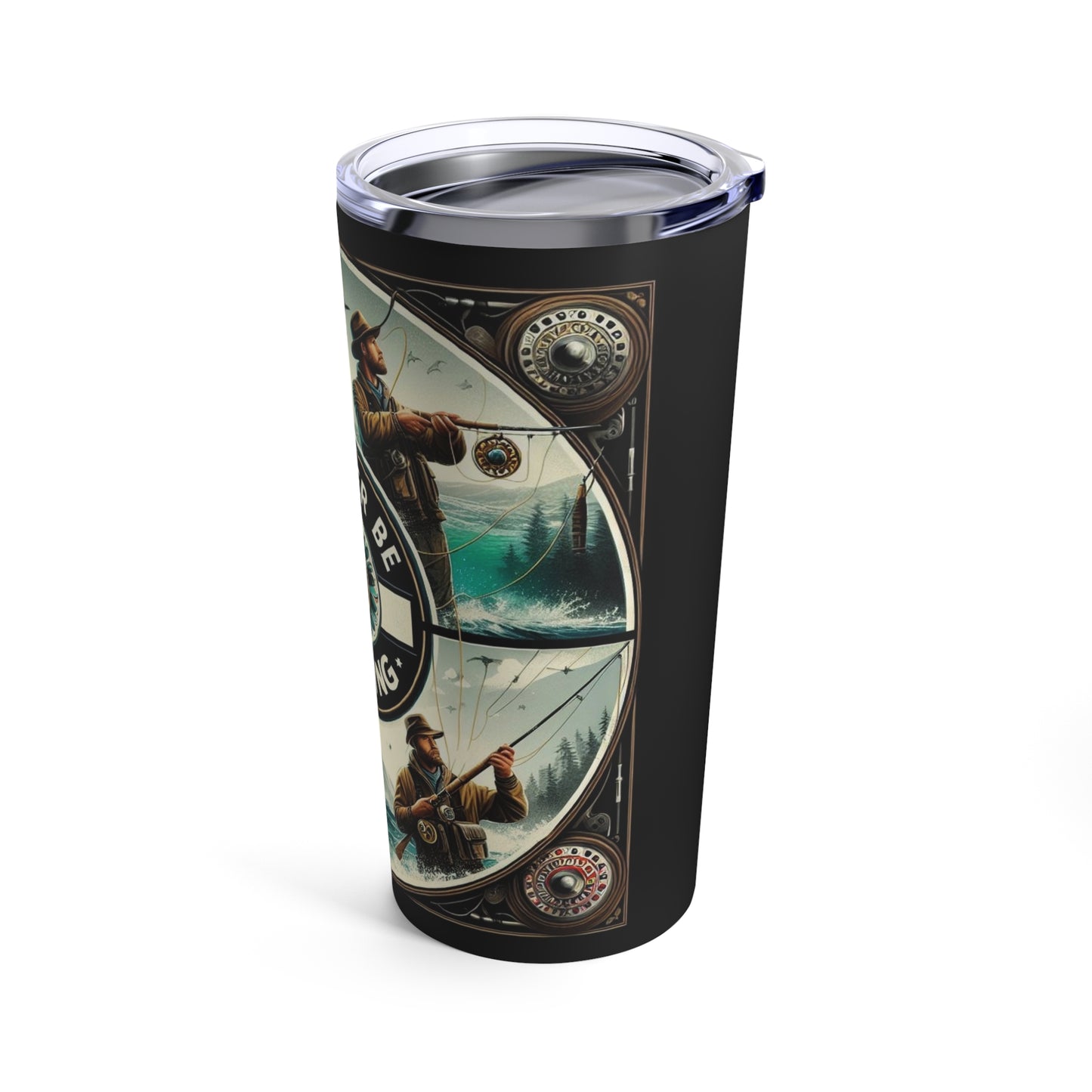 I'd Rather Be Fishing - 20oz Black Tumbler