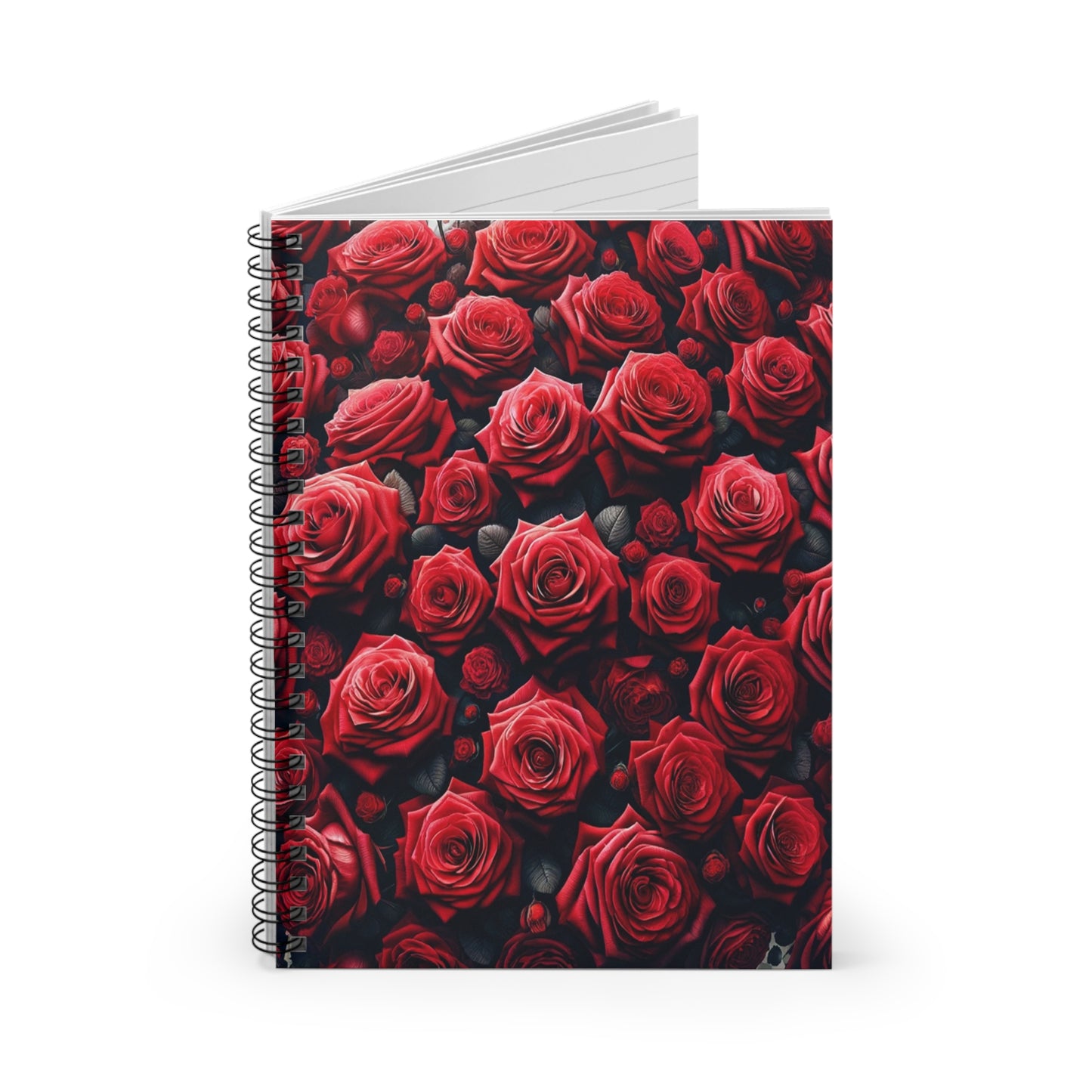 Red Roses Spiral Notebook - Ruled Line