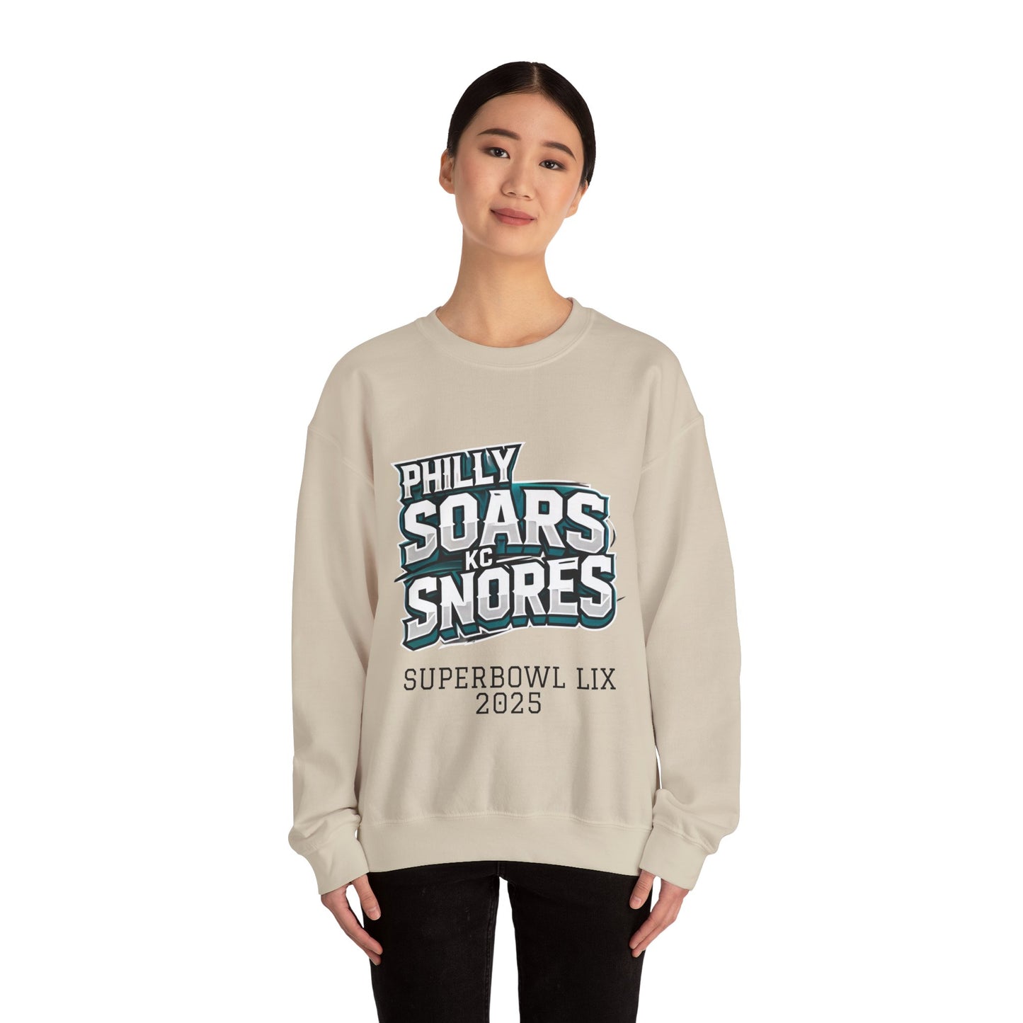 Philly Soars - KC Snores - Black Letters Unisex Heavy Blend™ Crewneck Sweatshirt
