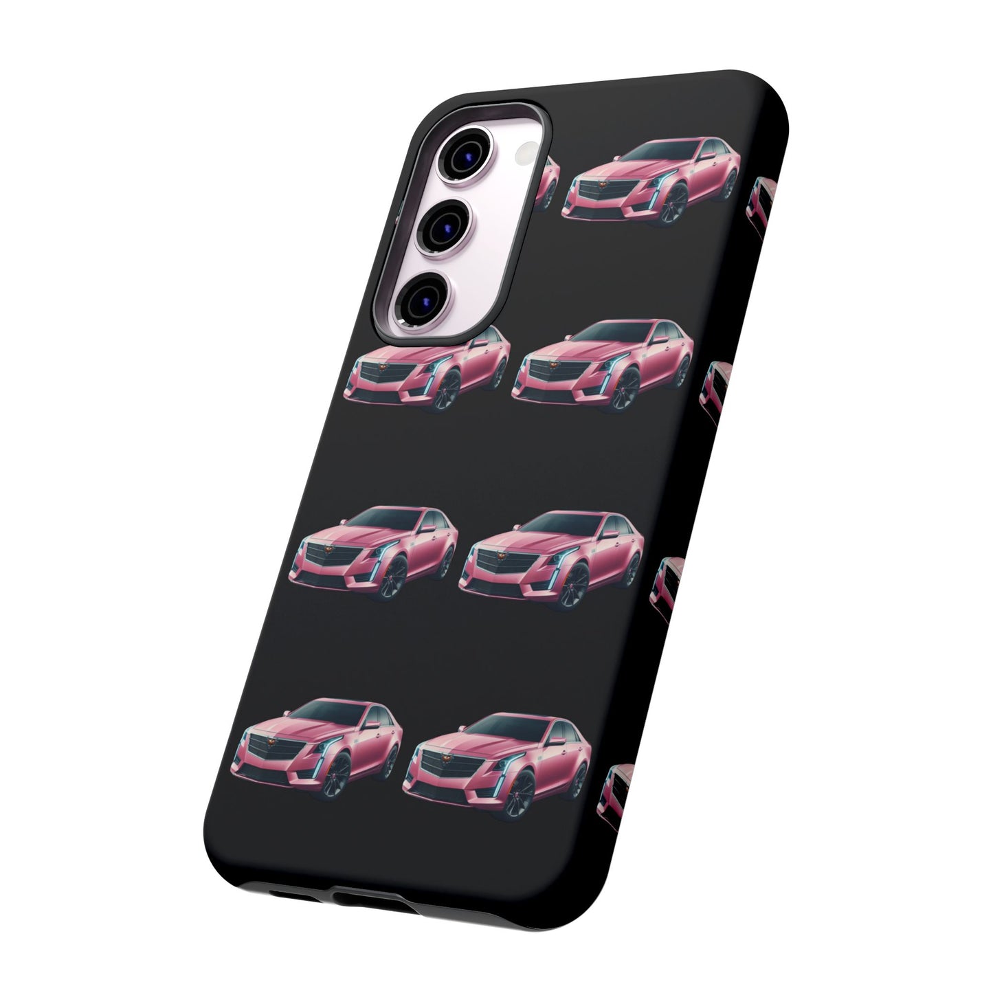 Pink Caddy On Black Phone Case