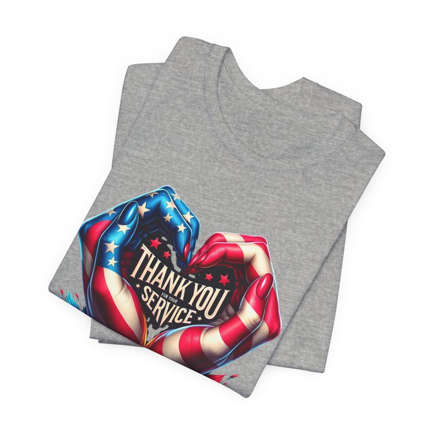 "Thank You For Your Service" - Both Sides Printed - Short Sleeve Tee