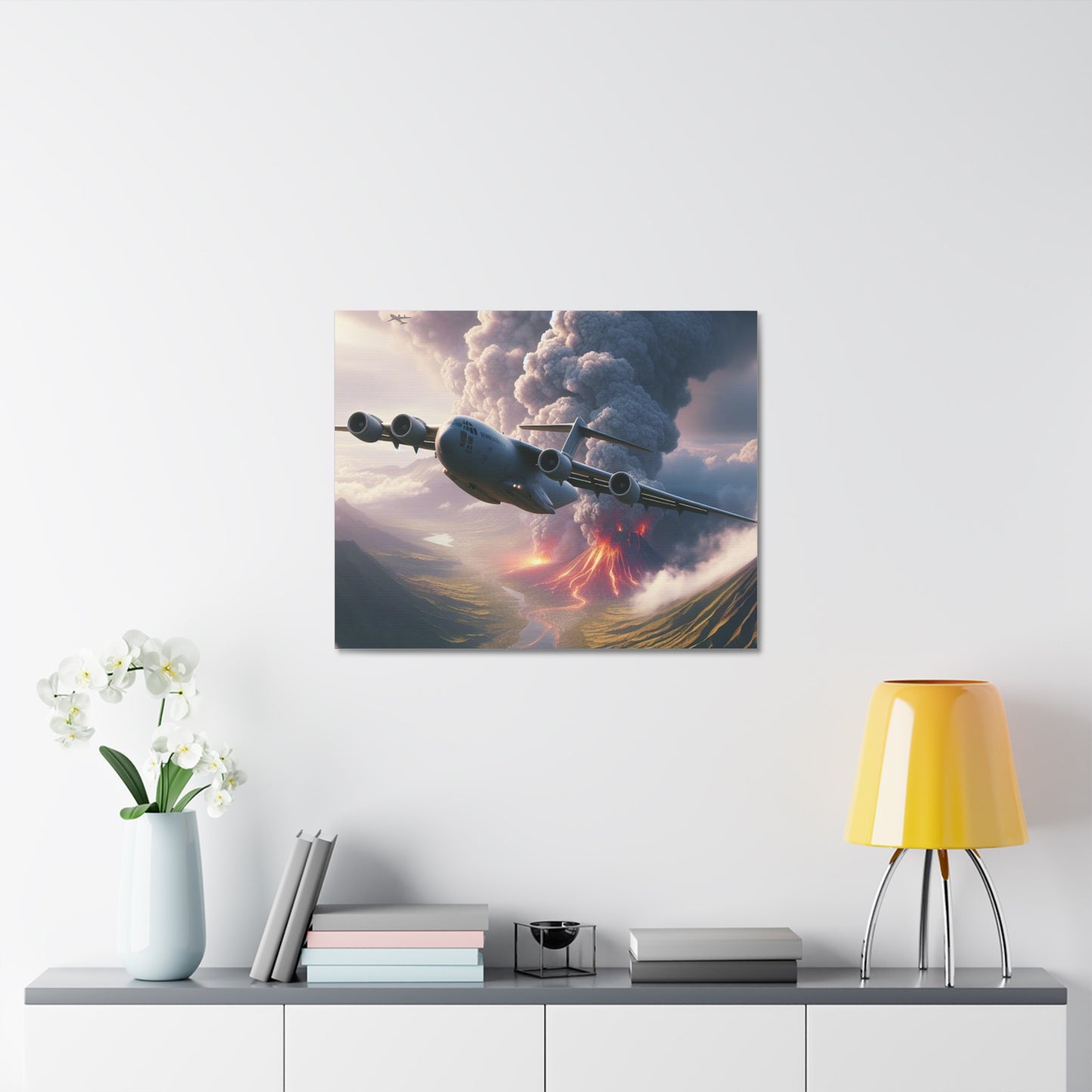Airlift Aircraft Getting Out Of The Danger Zone - Wall Art on Stretched Canvas