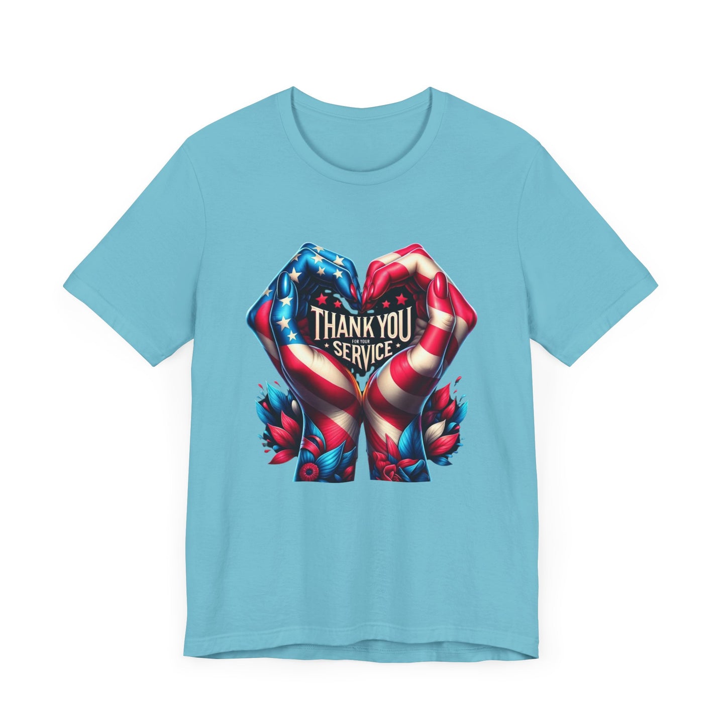 "Thank You For Your Service" - Both Sides Printed - Short Sleeve Tee