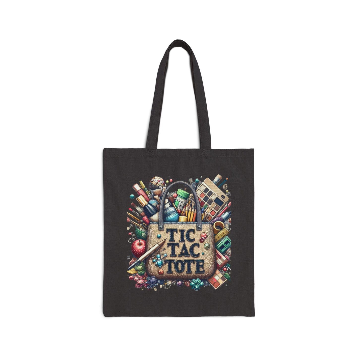 Tic Tac Tote Cotton Canvas Tote Bag