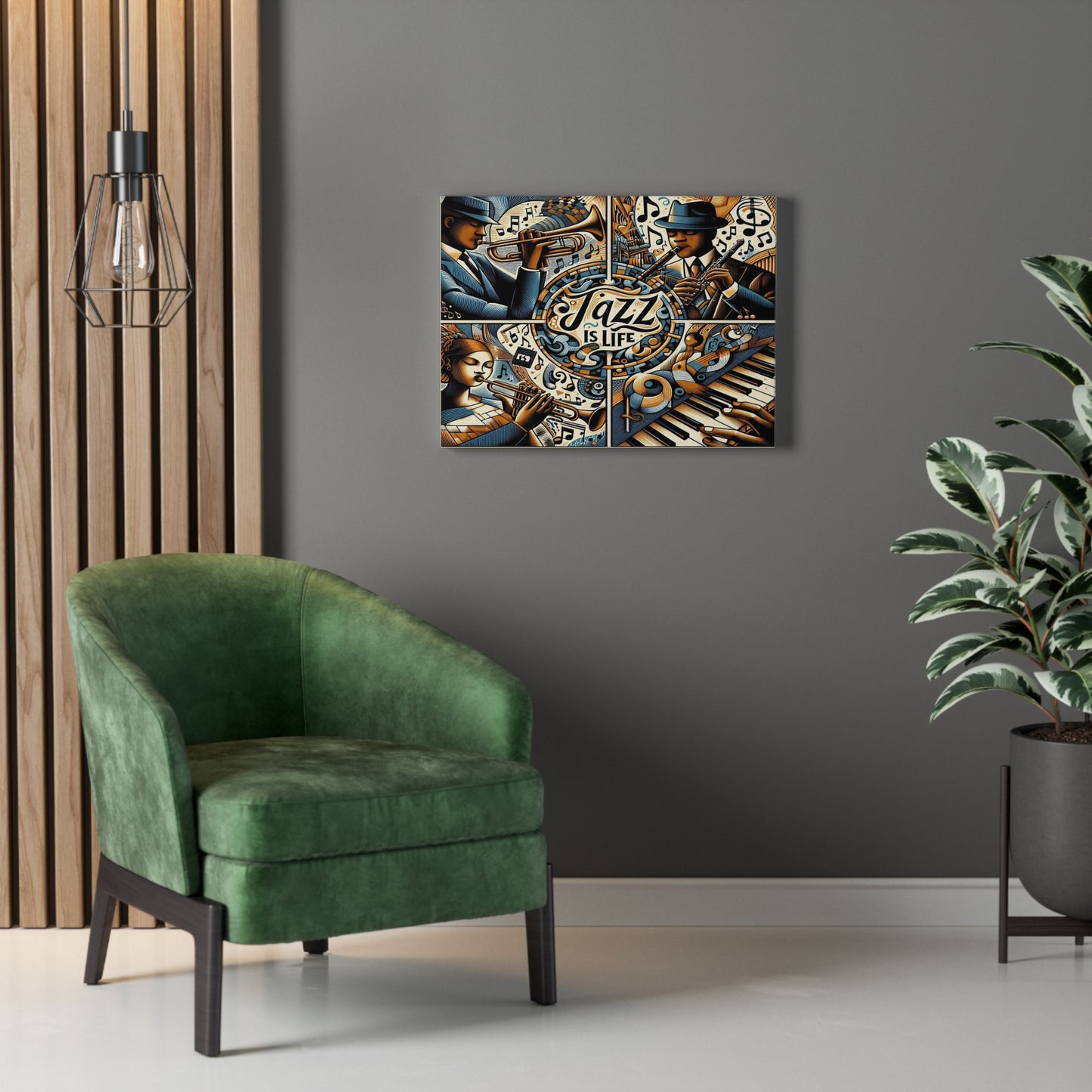 Jazz Is Life - Original Inspiration - on Stretched Canvas