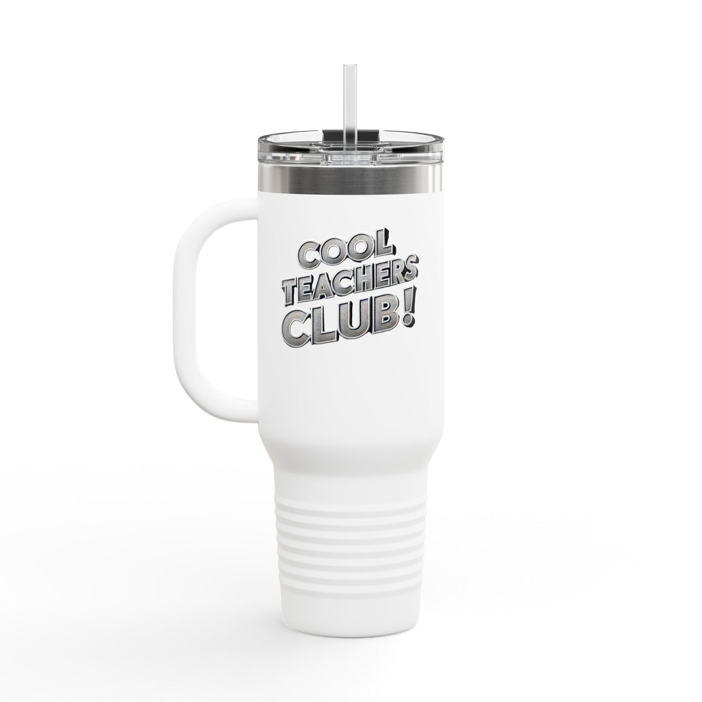 Cool Teacher's Club, Spill-proof, 40oz Stainless Steel Insulated Travel Mug