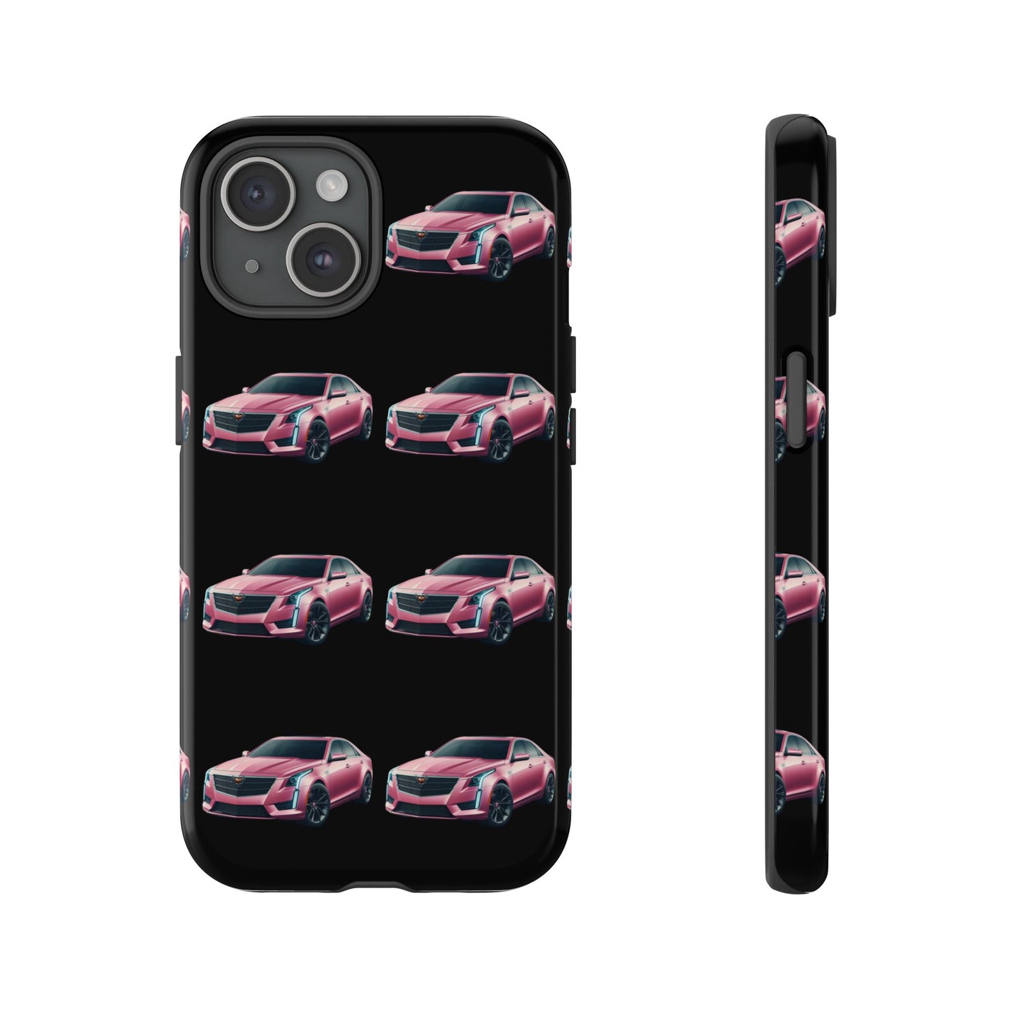 Pink Caddy On Black Phone Case