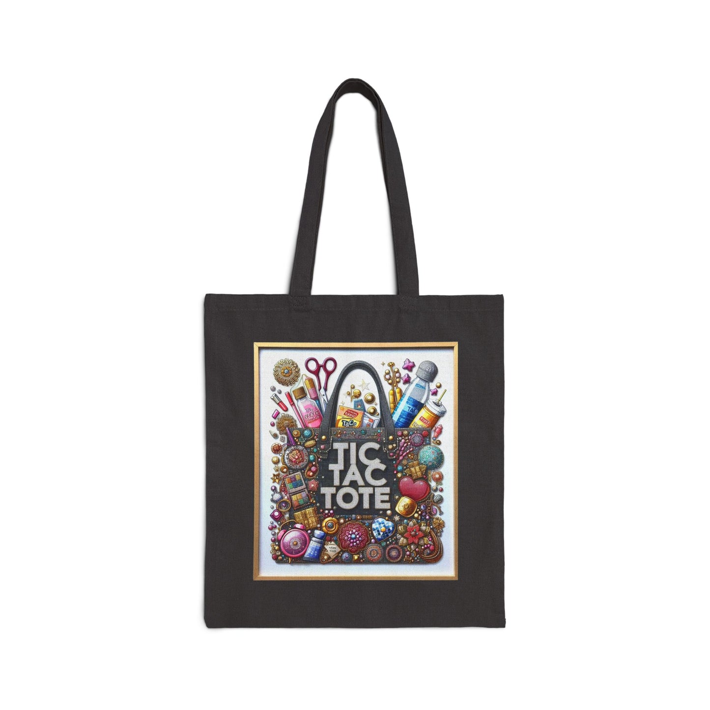Tic Tac Tote Cotton Canvas Tote Bag