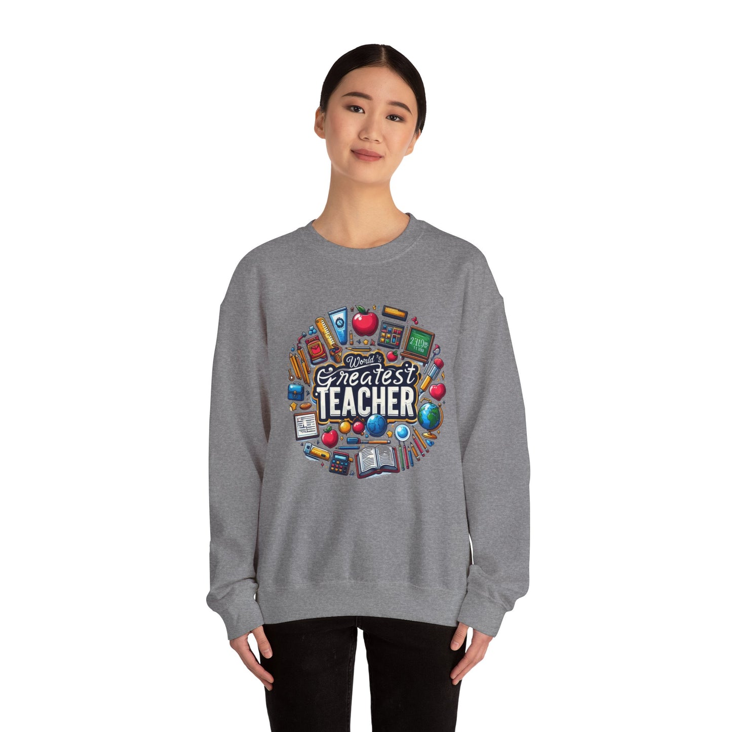 World's Greatest Teacher - Unisex Heavy Blend™ Crewneck Sweatshirt (G2)