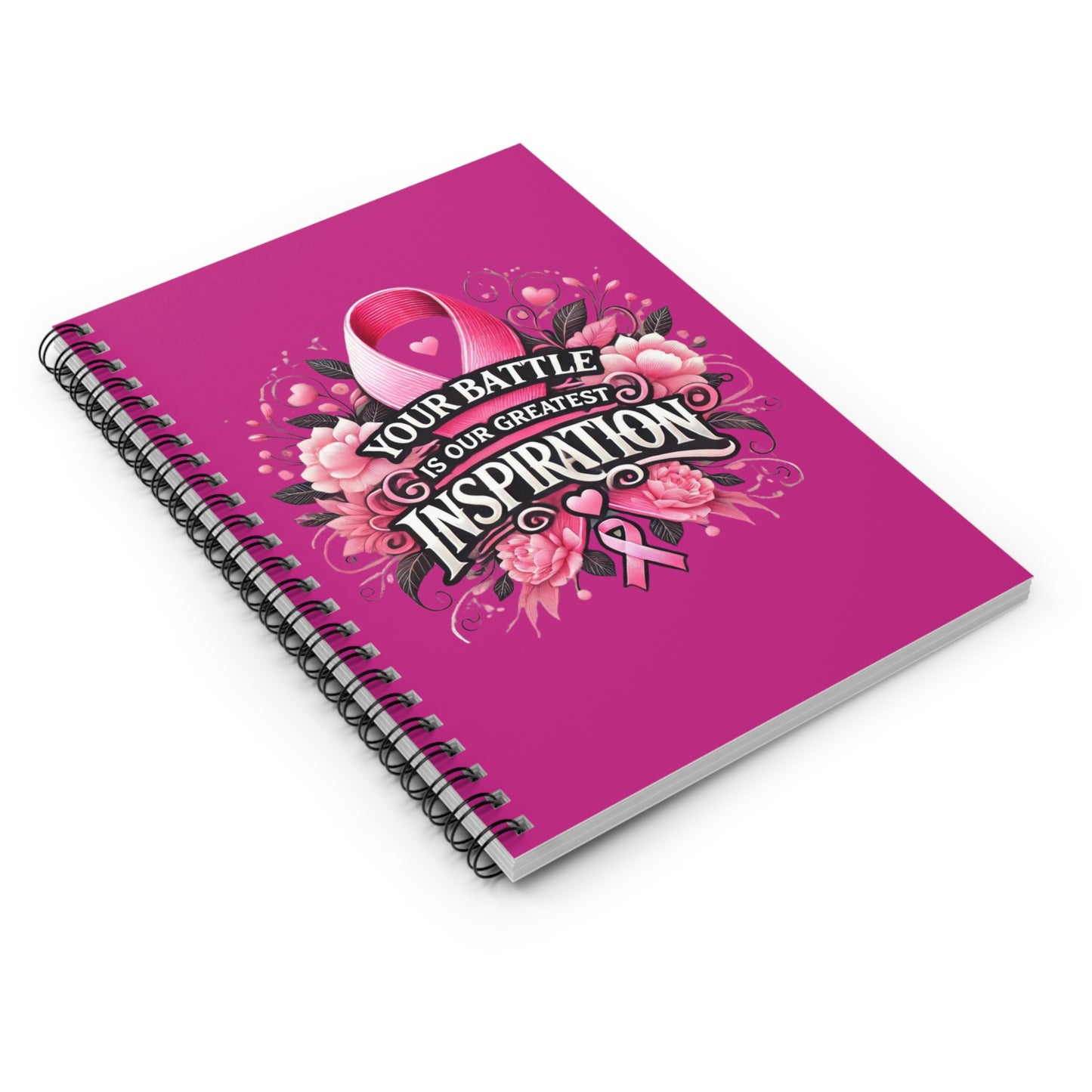 Breast Cancer Awareness Spiral Notebook - Ruled Line
