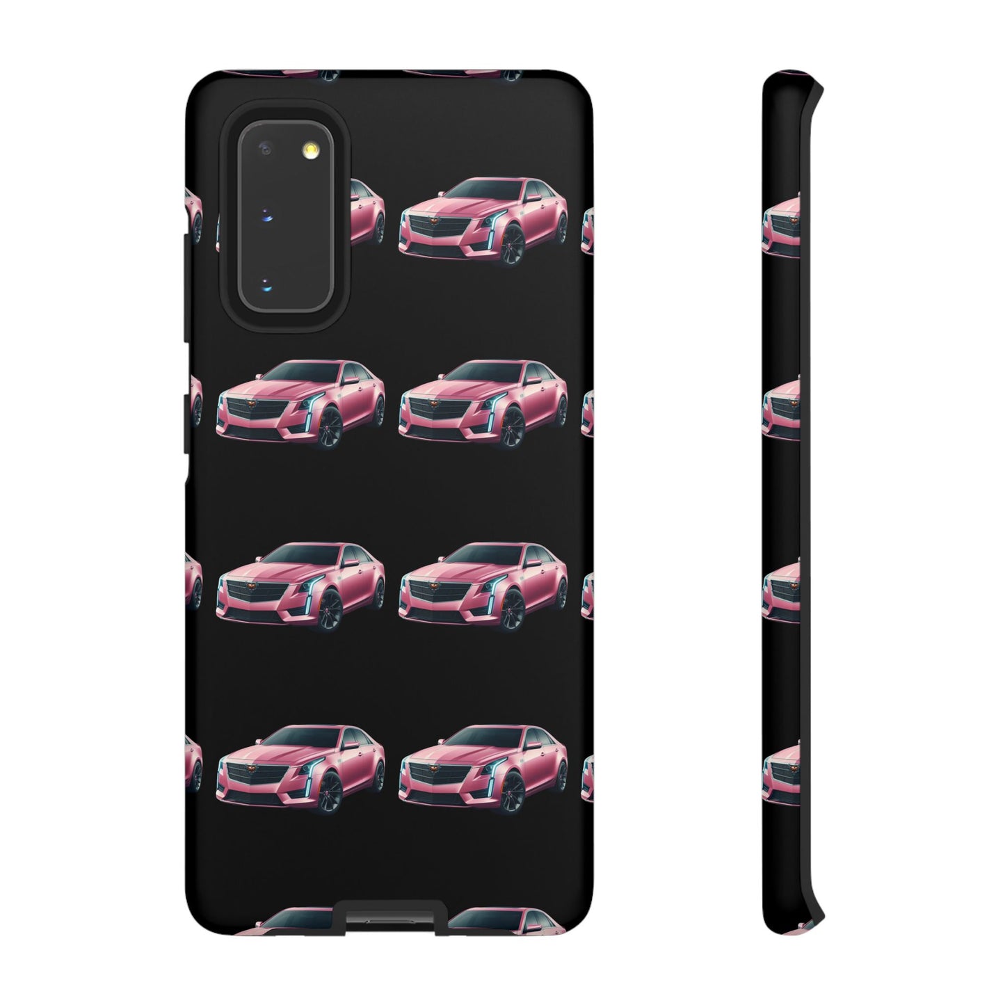 Pink Caddy On Black Phone Case