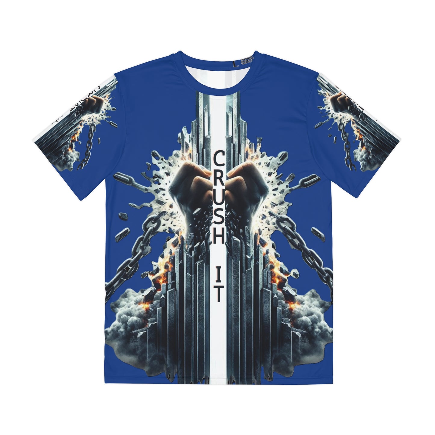 CRUSH IT! -Men's Polyester Tee - Dark Blue
