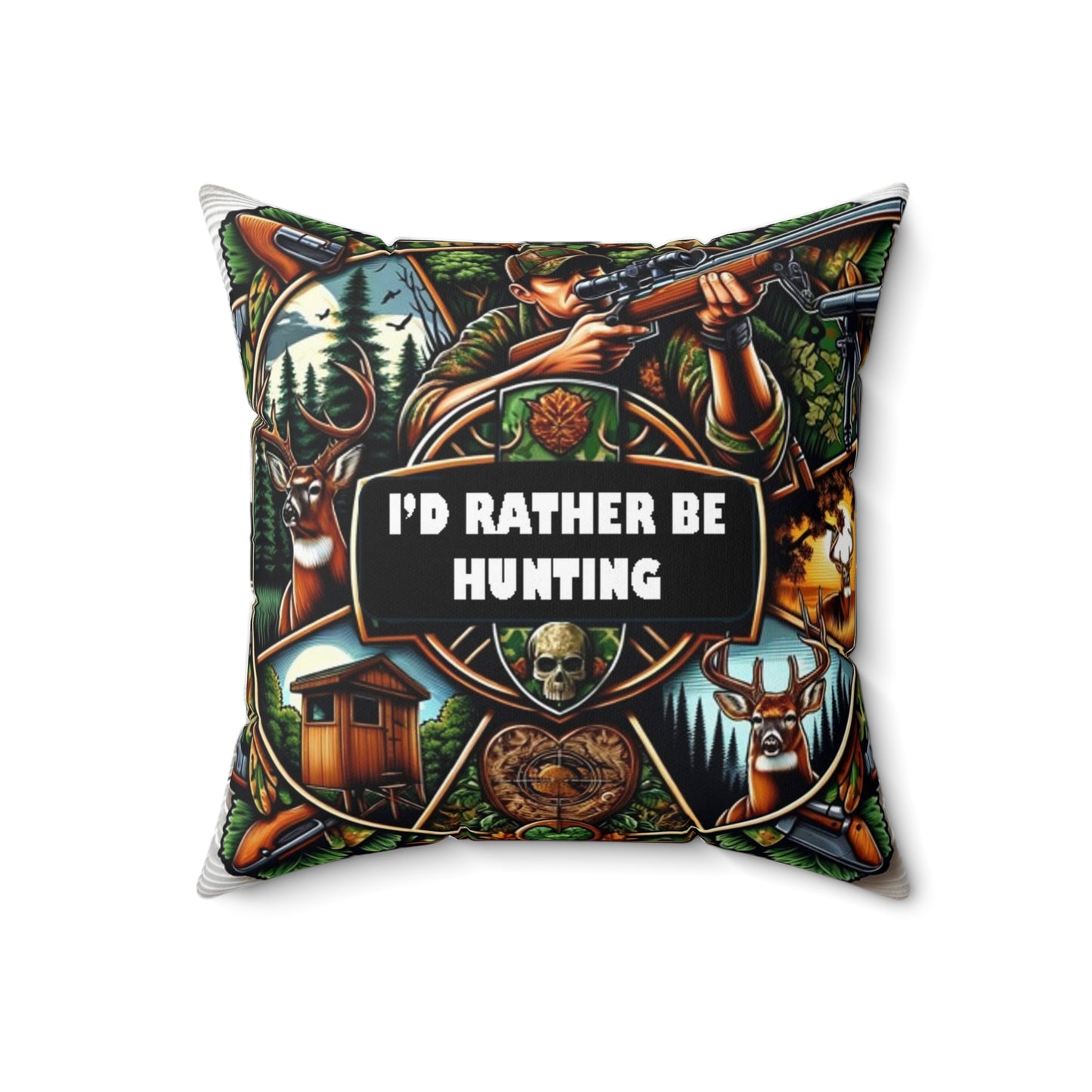 I'd Rather Be Hunting Pillow
