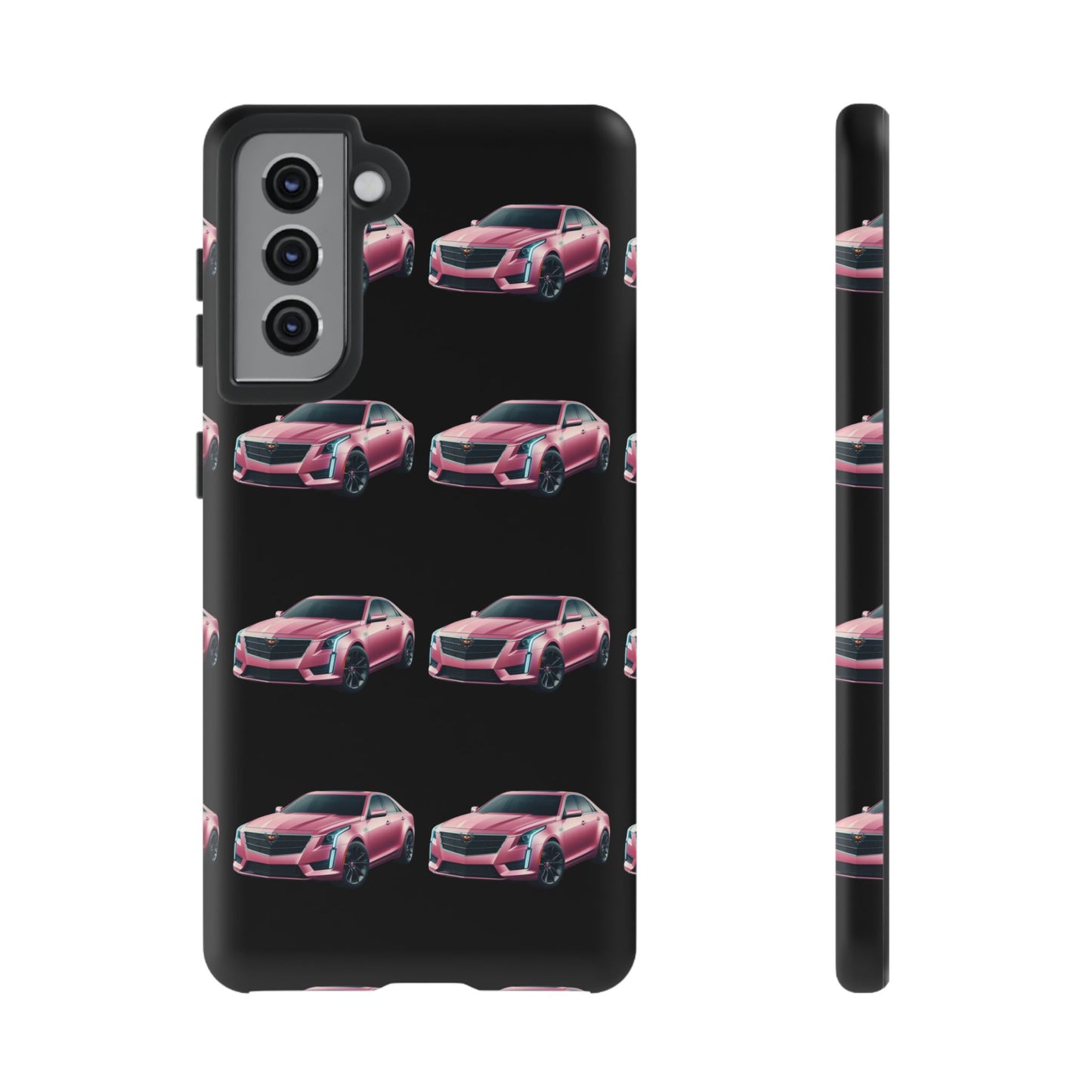 Pink Caddy On Black Phone Case
