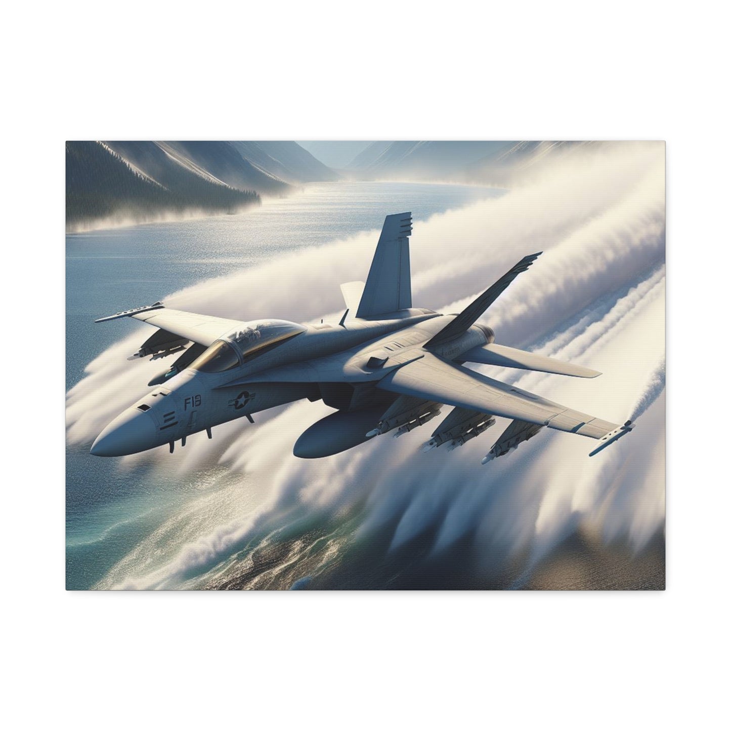 Low and Slow Aircraft Training Flight on Stretched Canvas