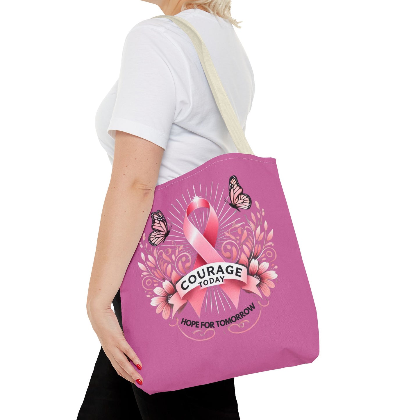 Courage Today... Breast Cancer Awareness Tote Bag