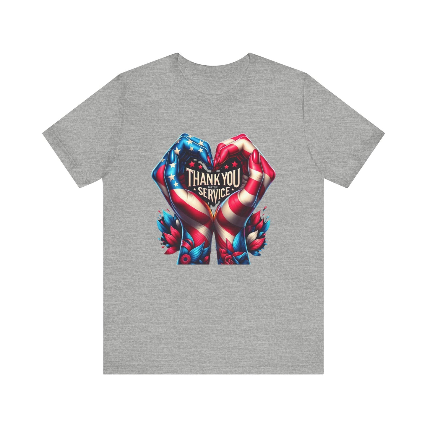 "Thank You For Your Service" - Both Sides Printed - Short Sleeve Tee