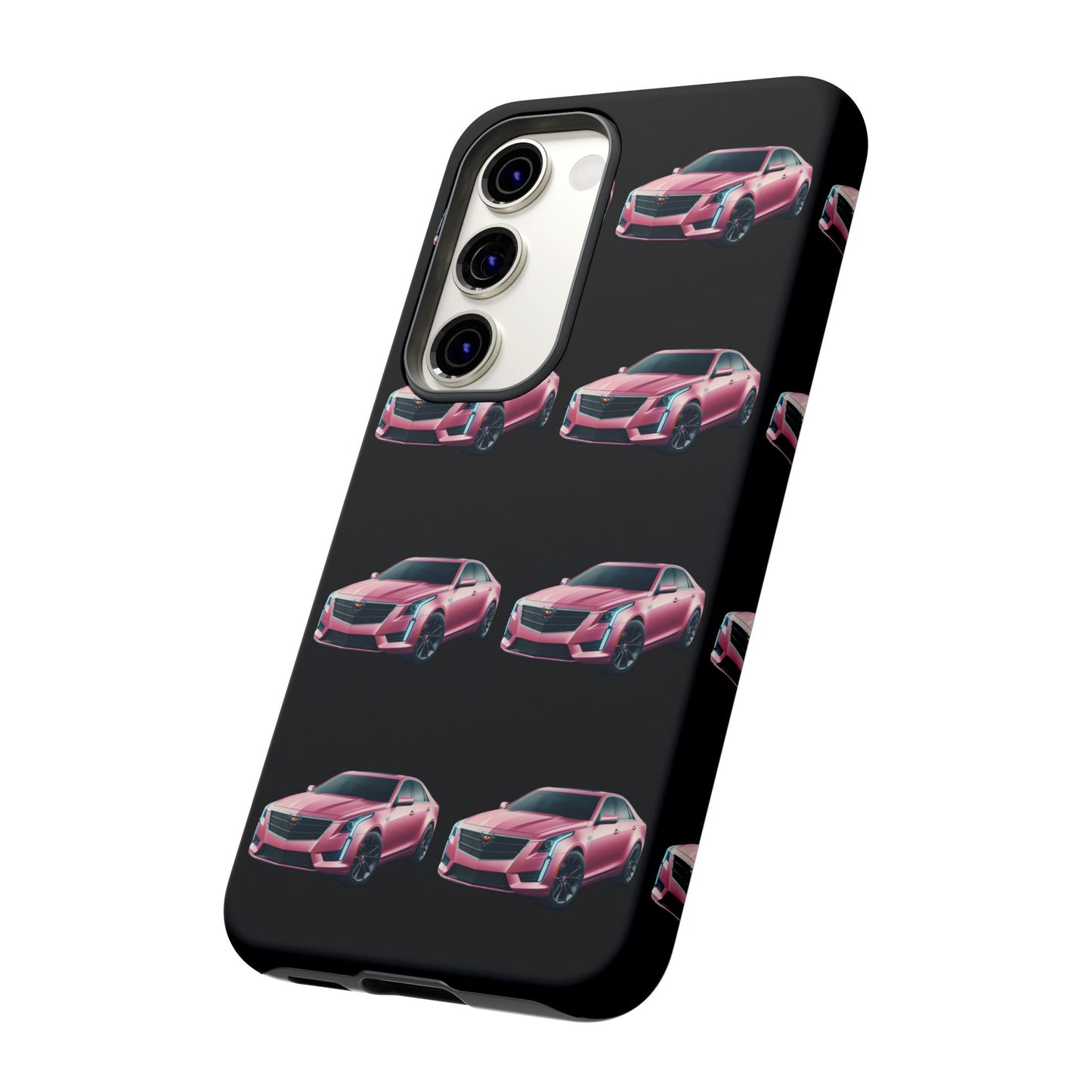 Pink Caddy On Black Phone Case