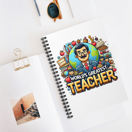 World's Best Teacher - Spiral Notebook - Ruled Line (G1)