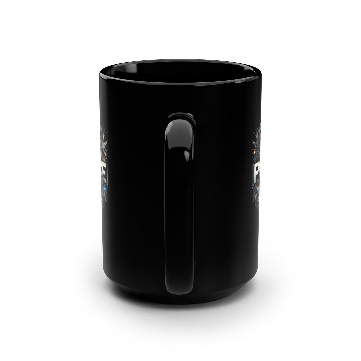 To Protect And Serve - Police - 2 Sided - 15oz Black Mug